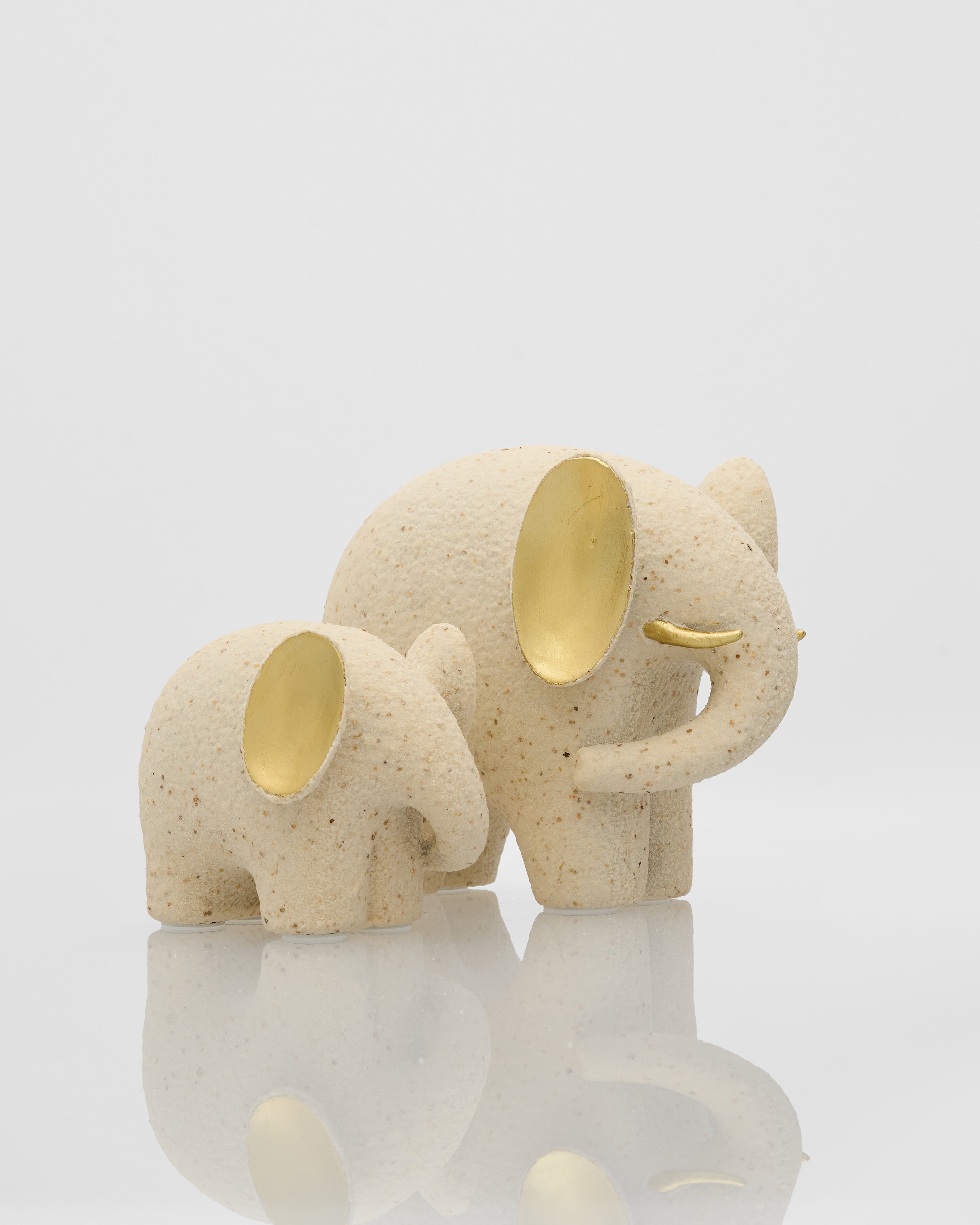 Ceramic Elephant Abstract Figurine