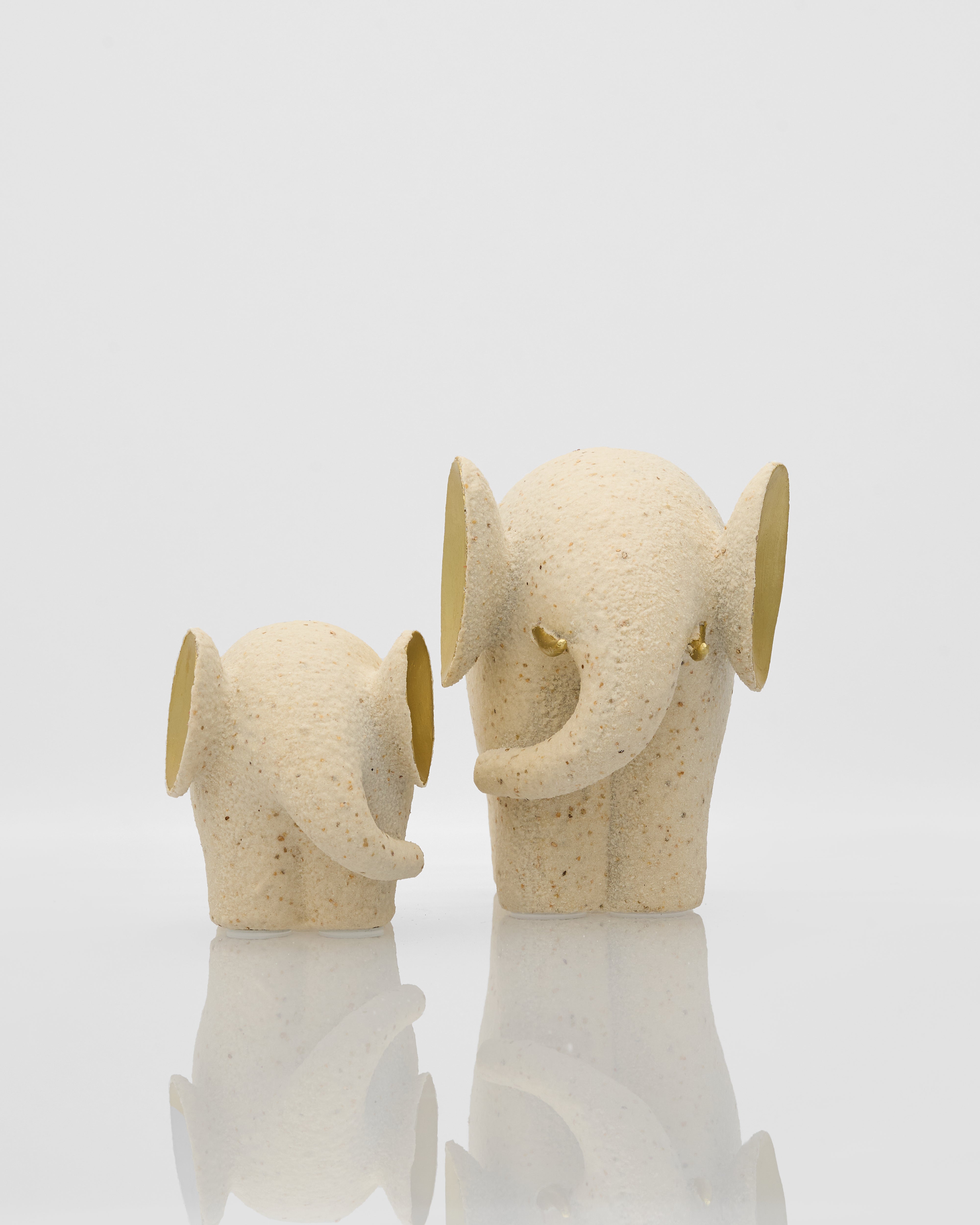 Ceramic Elephant Abstract Figurine