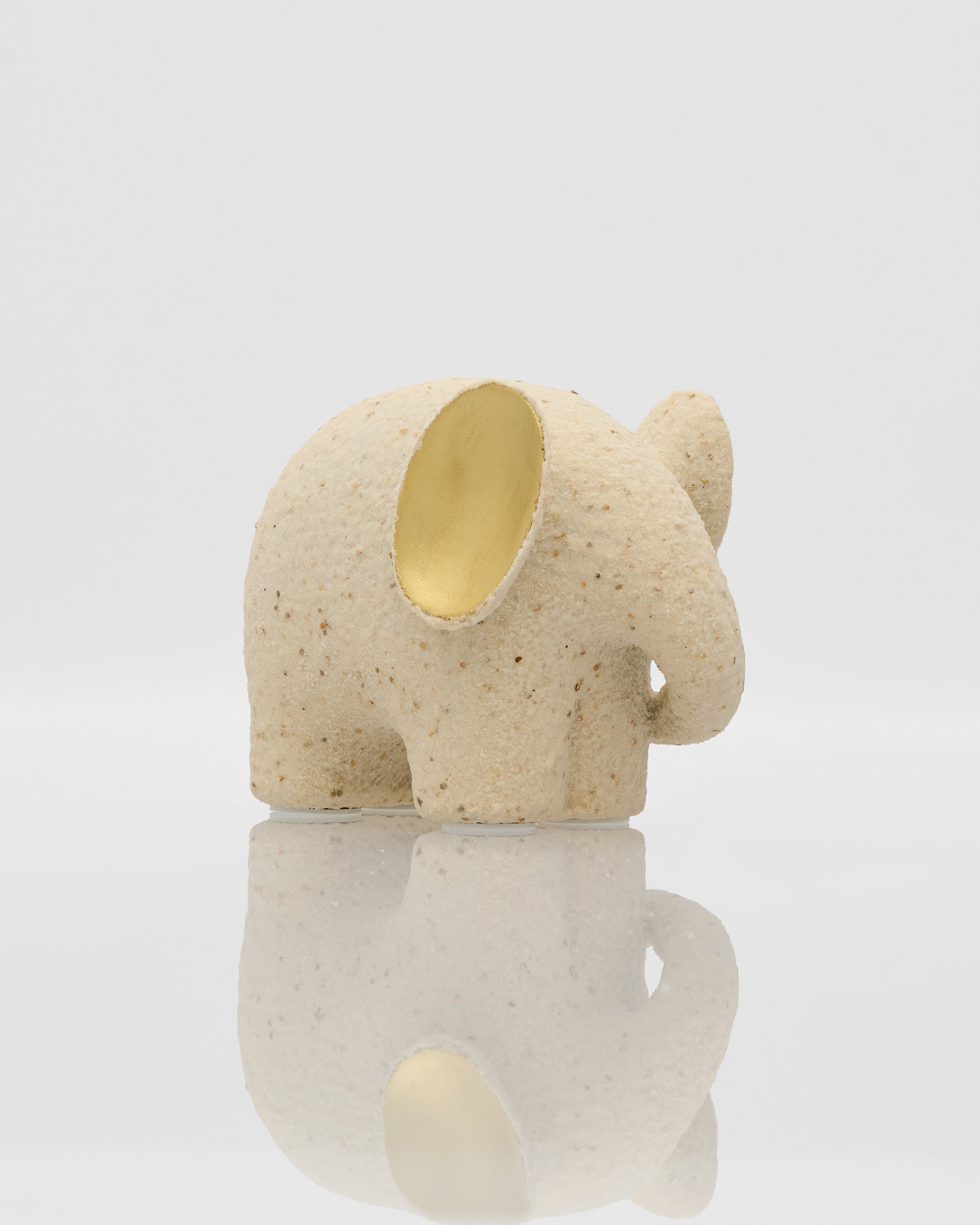Ceramic Elephant Abstract Figurine