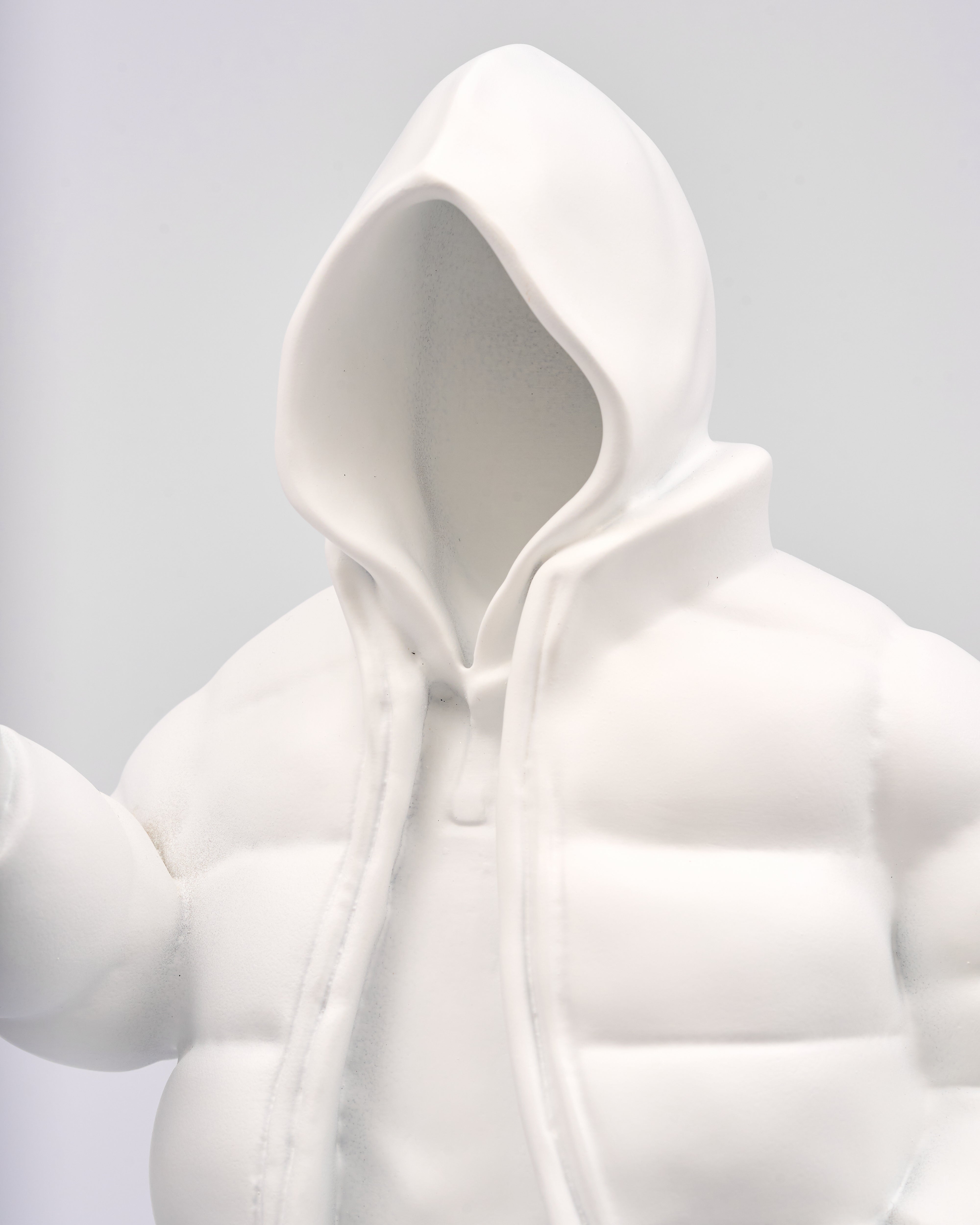 Hoodie Ballon Man Figurine - White