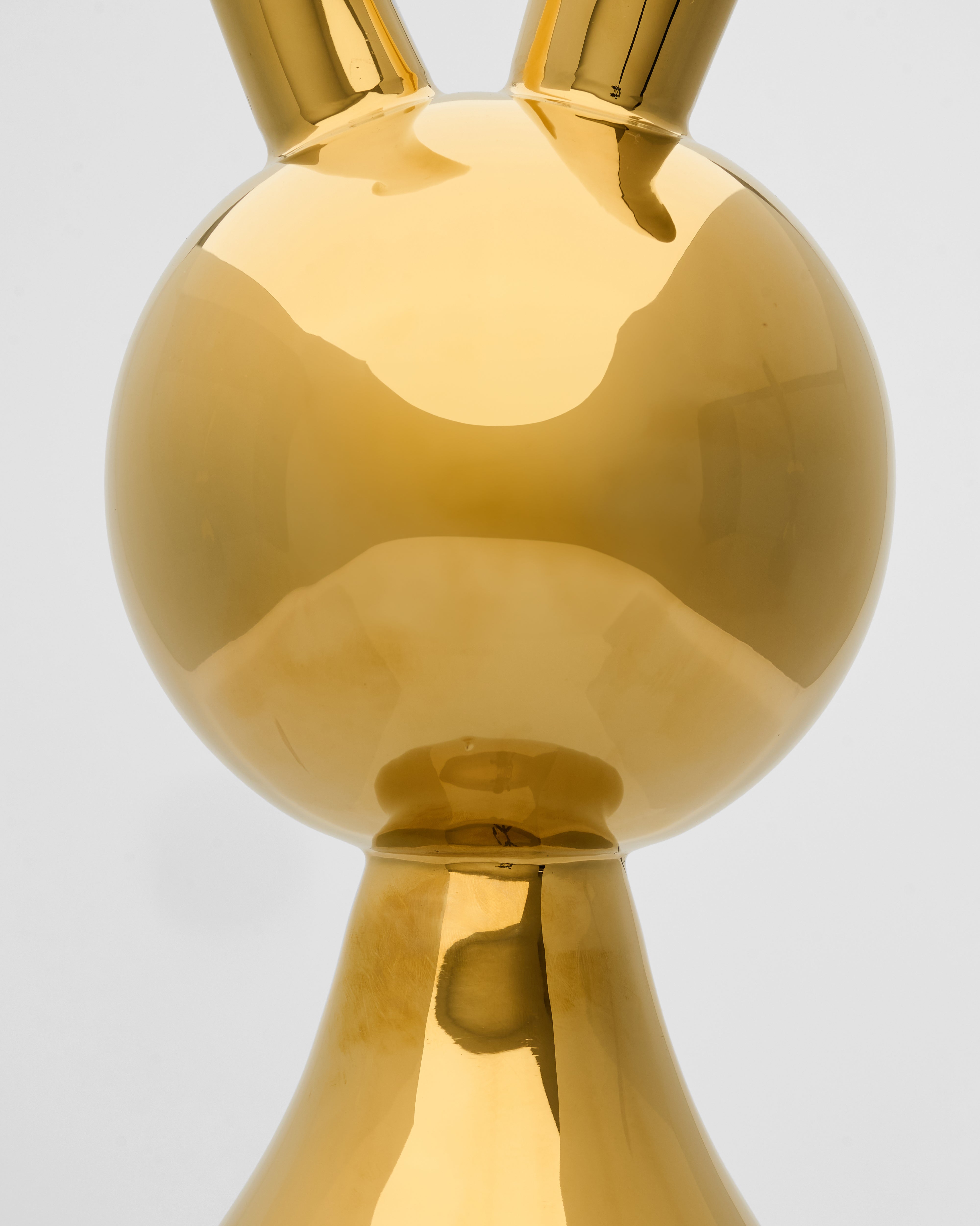 Golden Rabbit Abstract Figurine