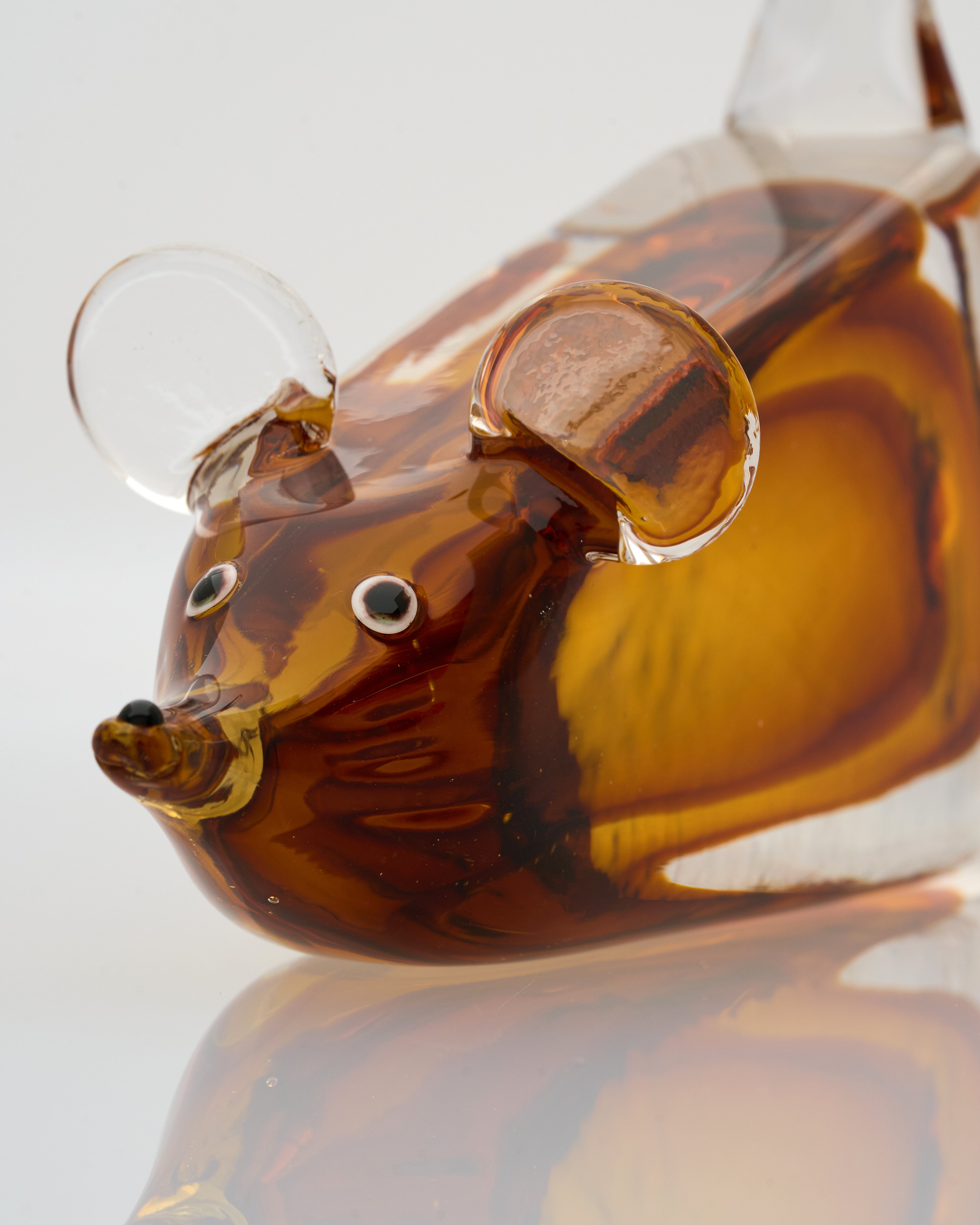 Mouser Crystal Glass Decor