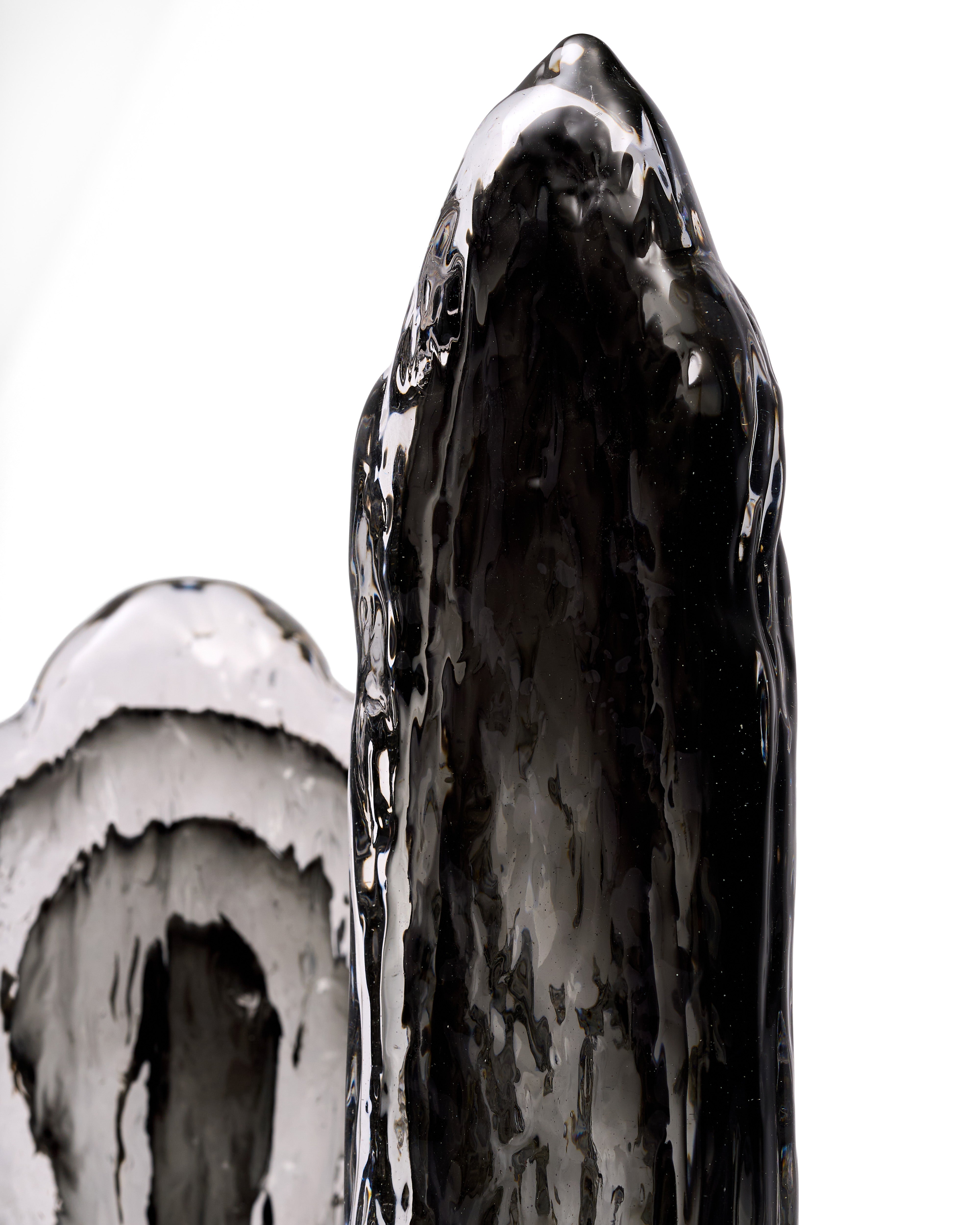 Obsidian Crystal Duo Decor