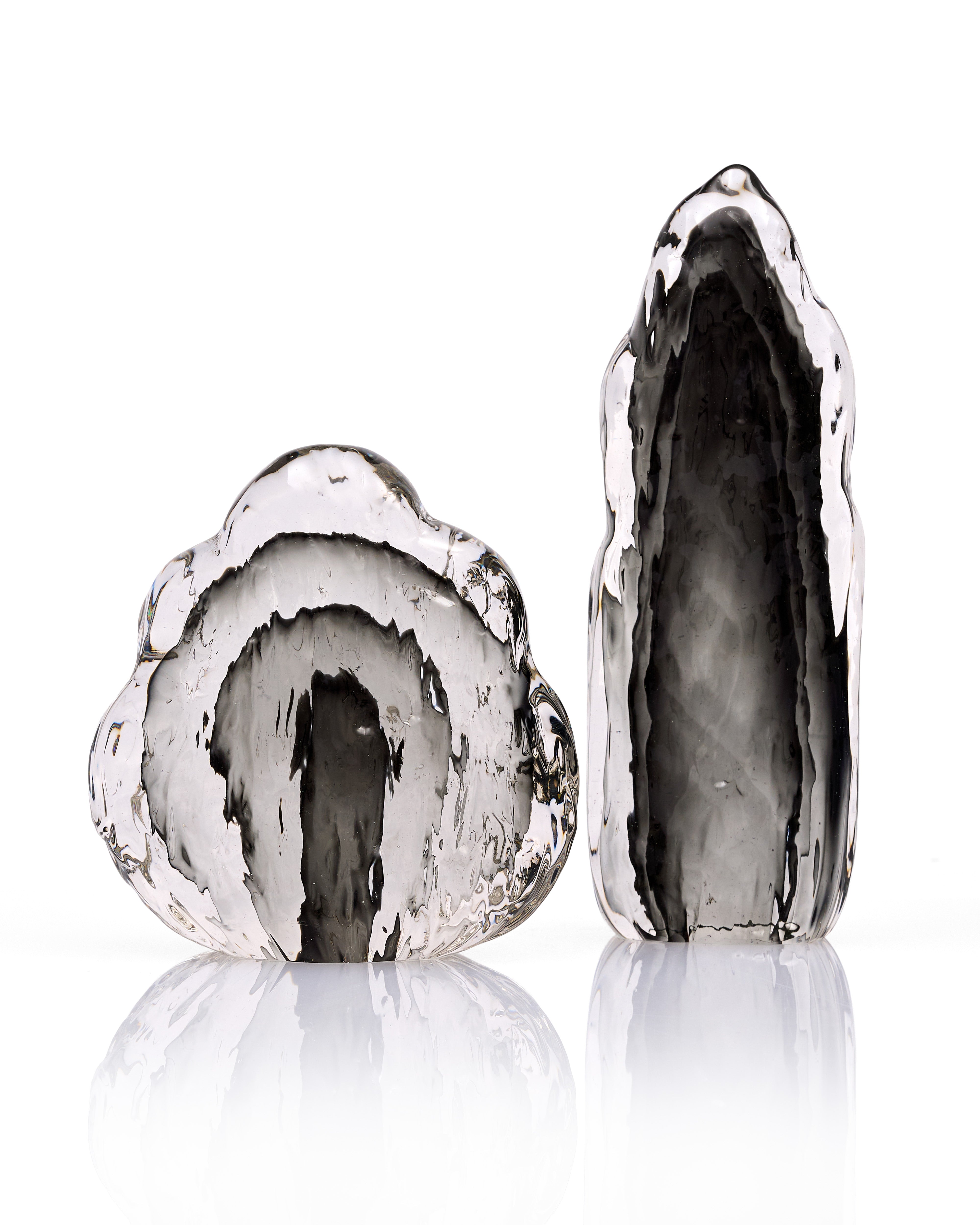 Obsidian Crystal Duo Decor