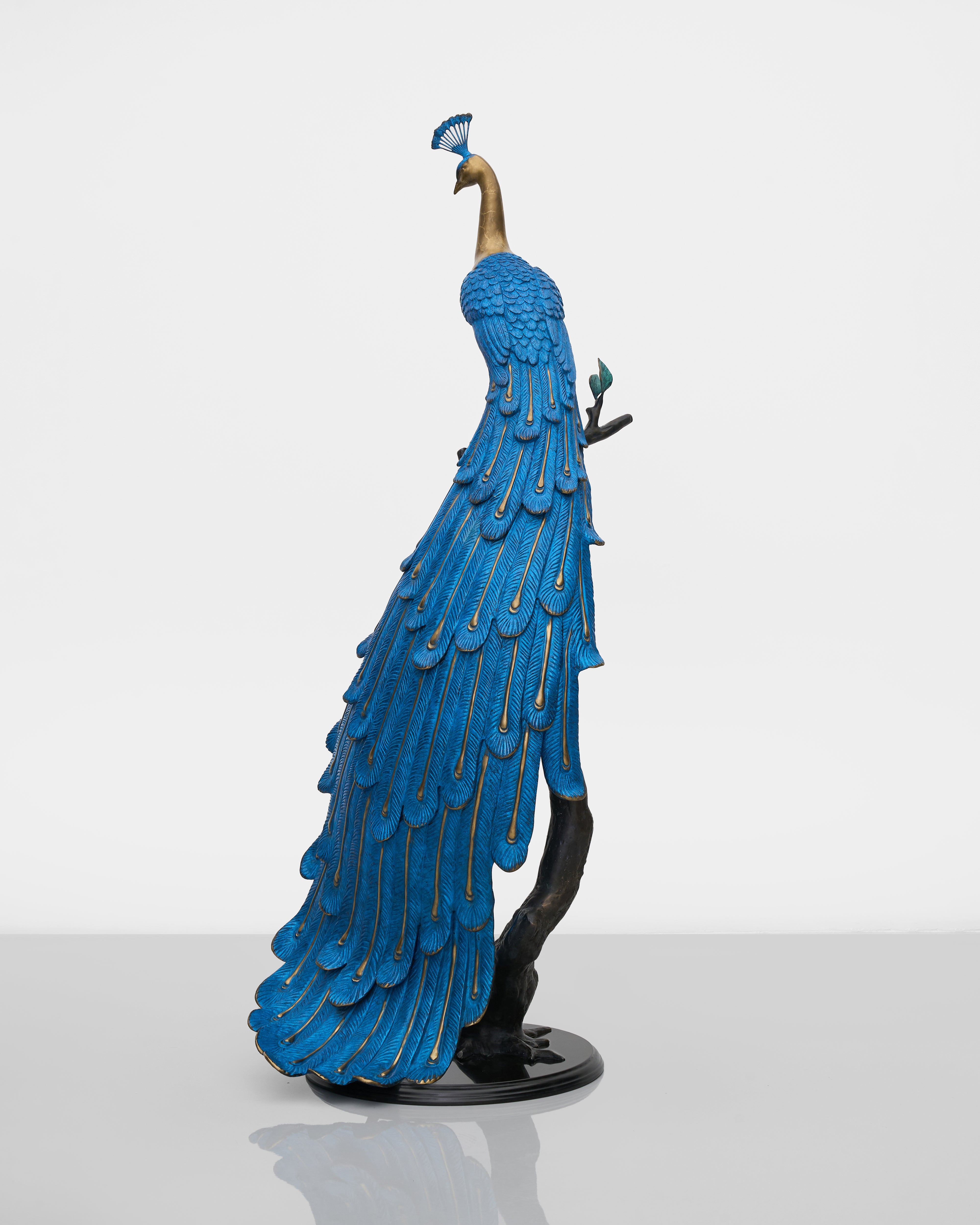 Grand Peacock Sculpture