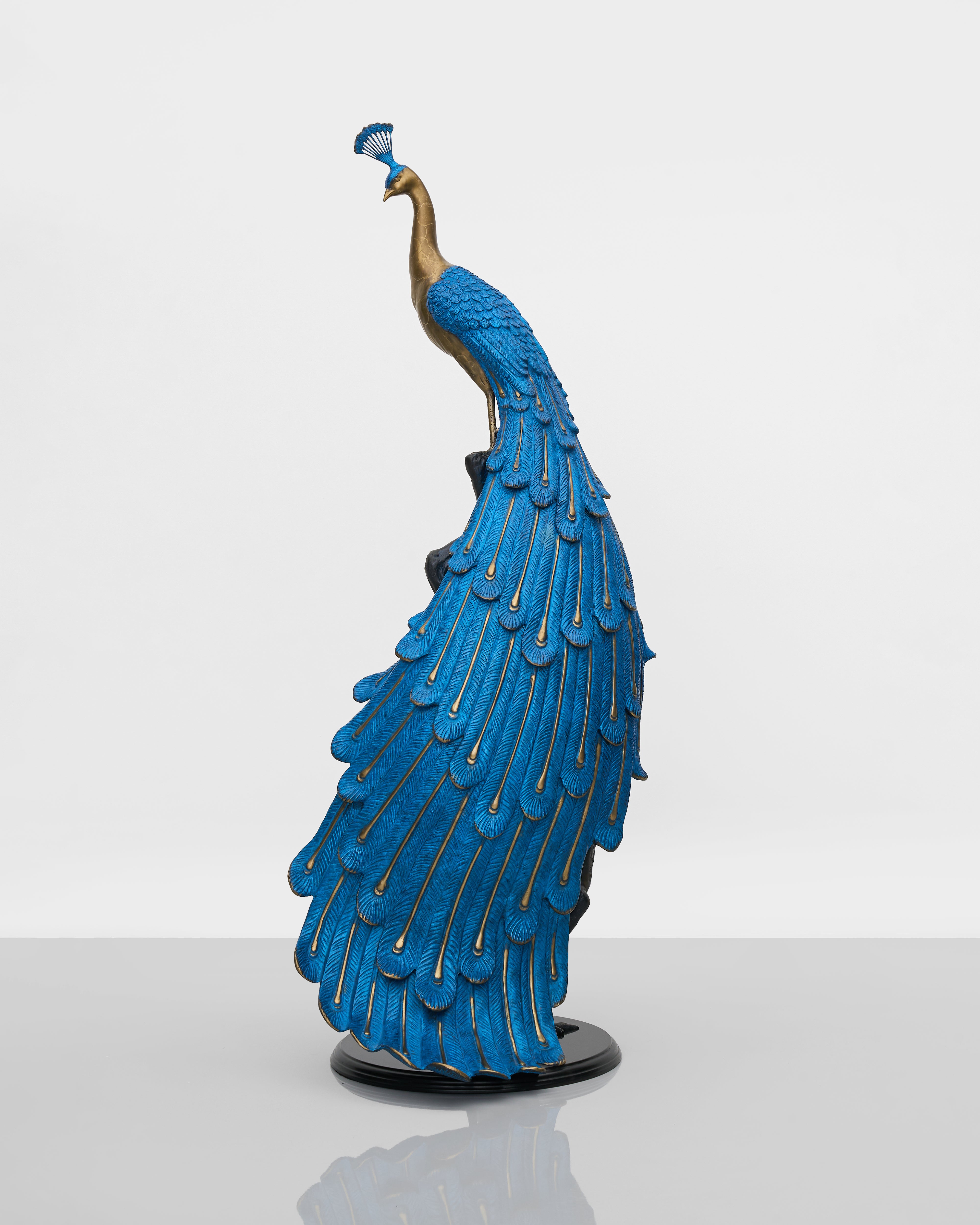 Grand Peacock Sculpture