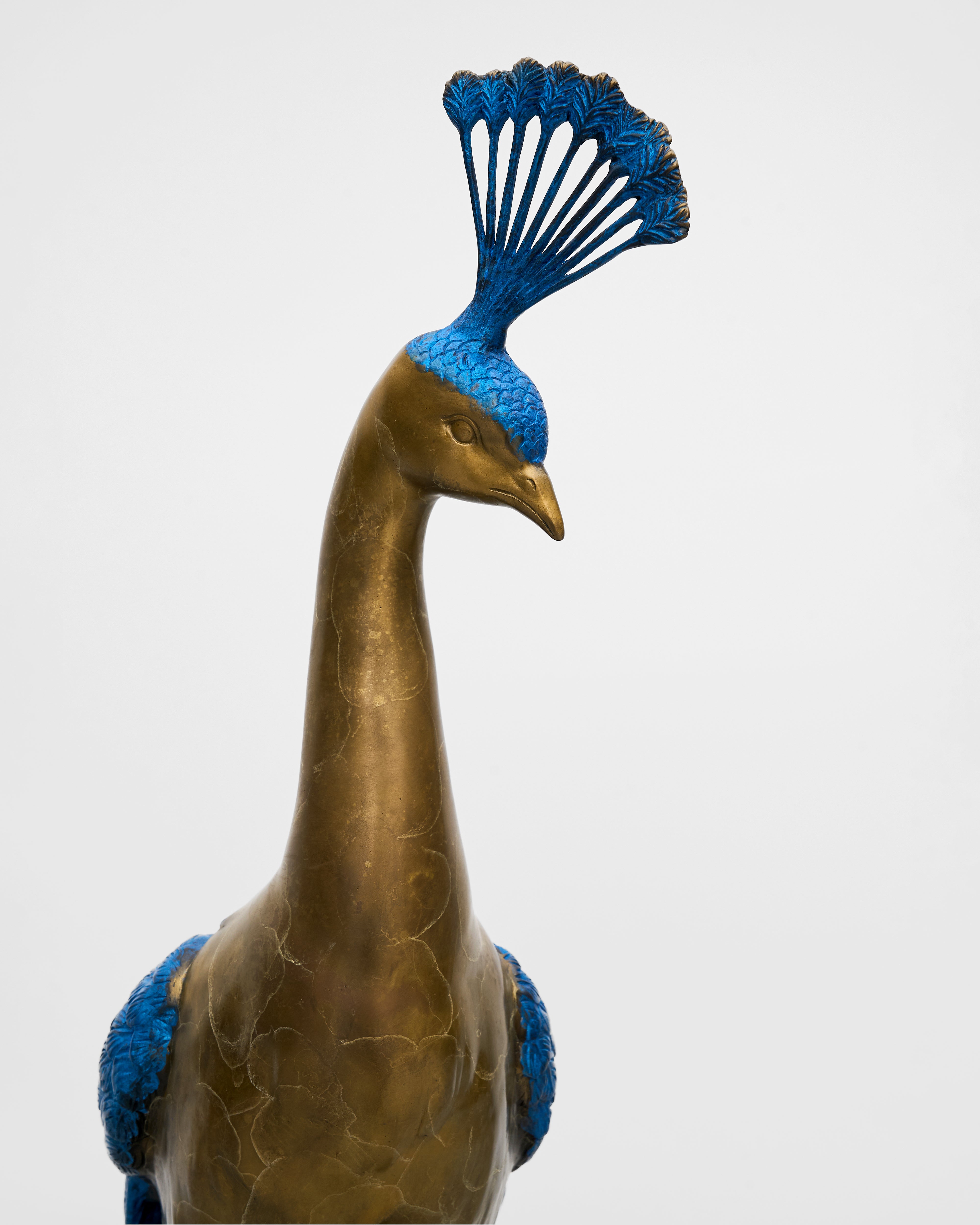 Grand Peacock Sculpture