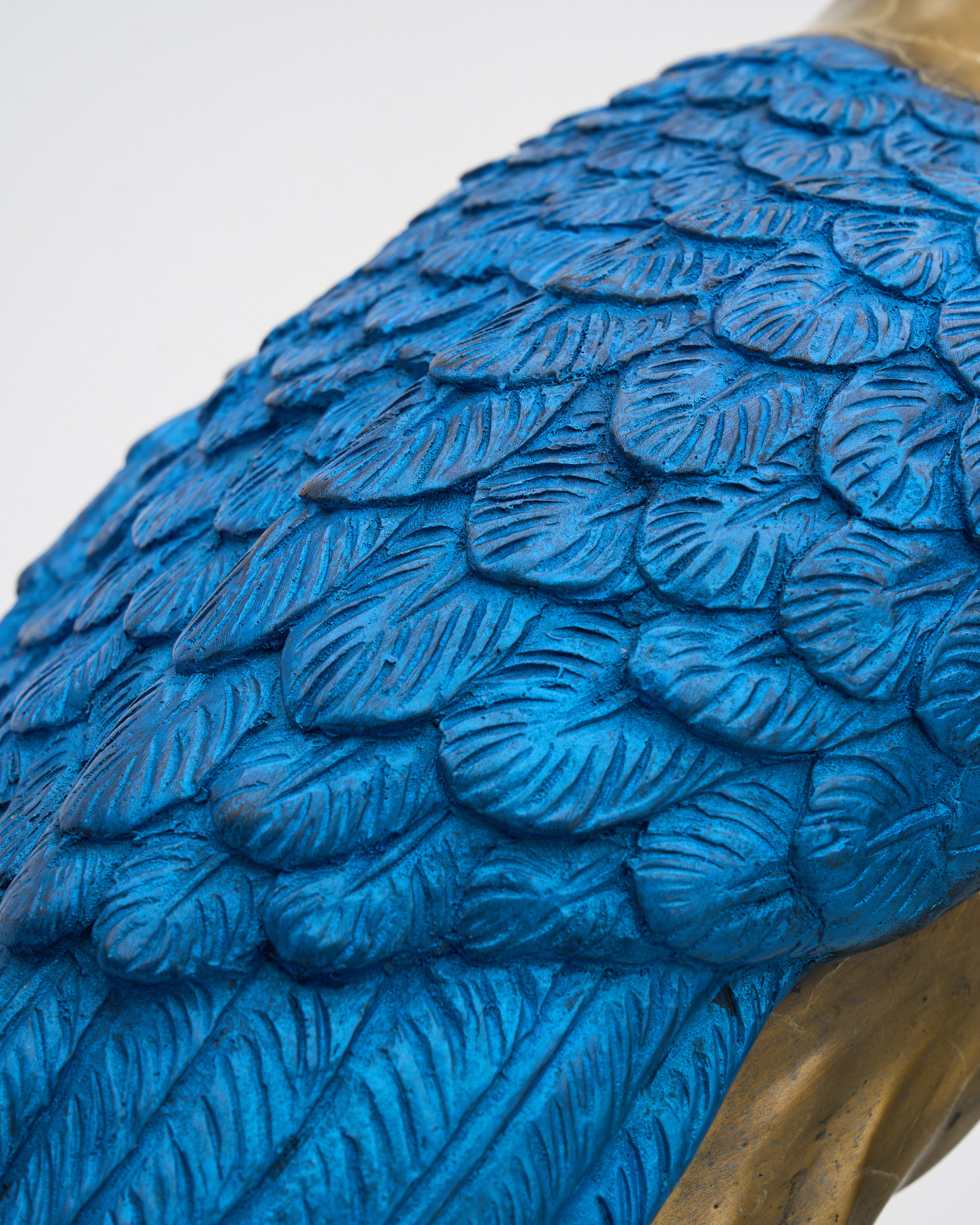Grand Peacock Sculpture