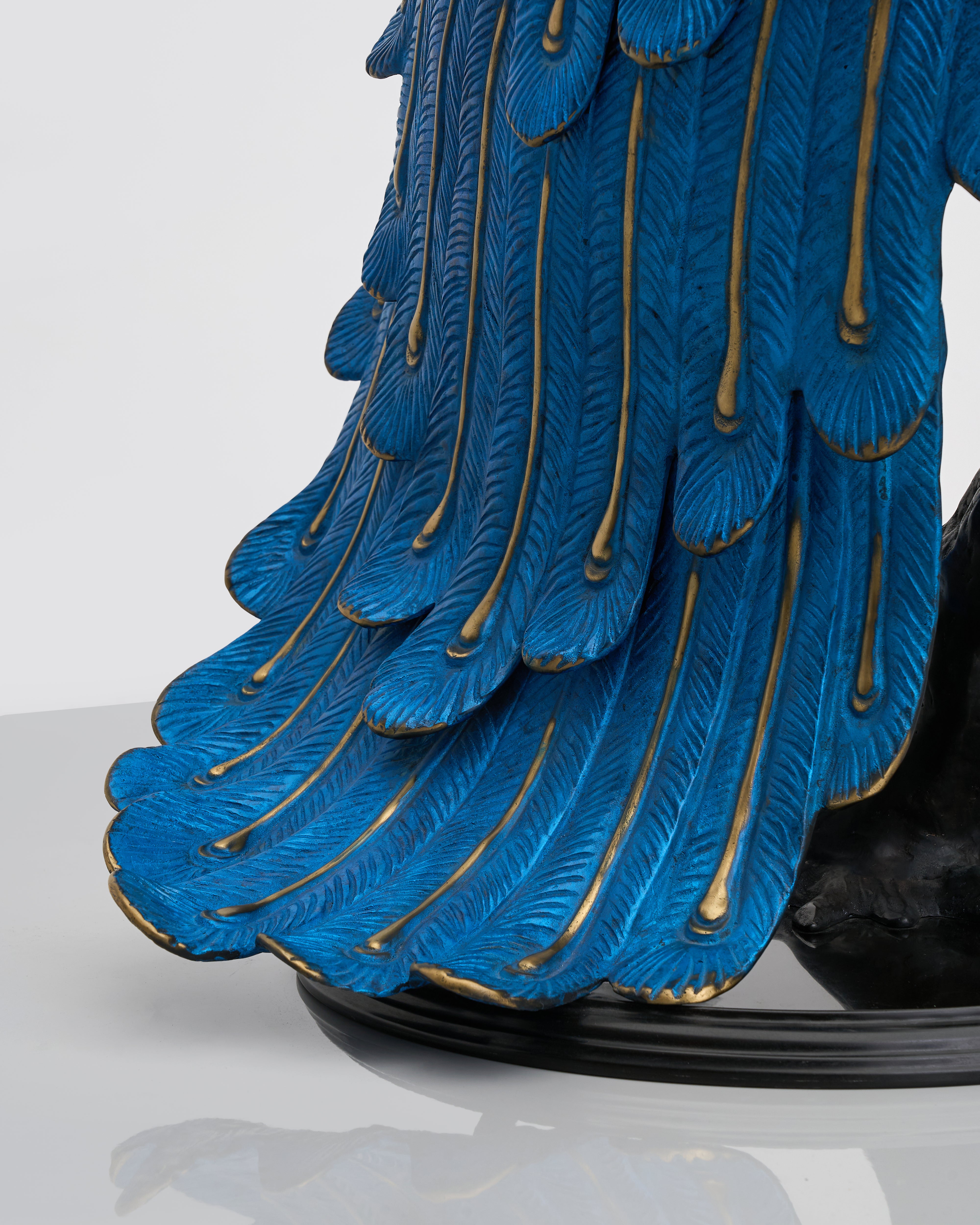 Grand Peacock Sculpture