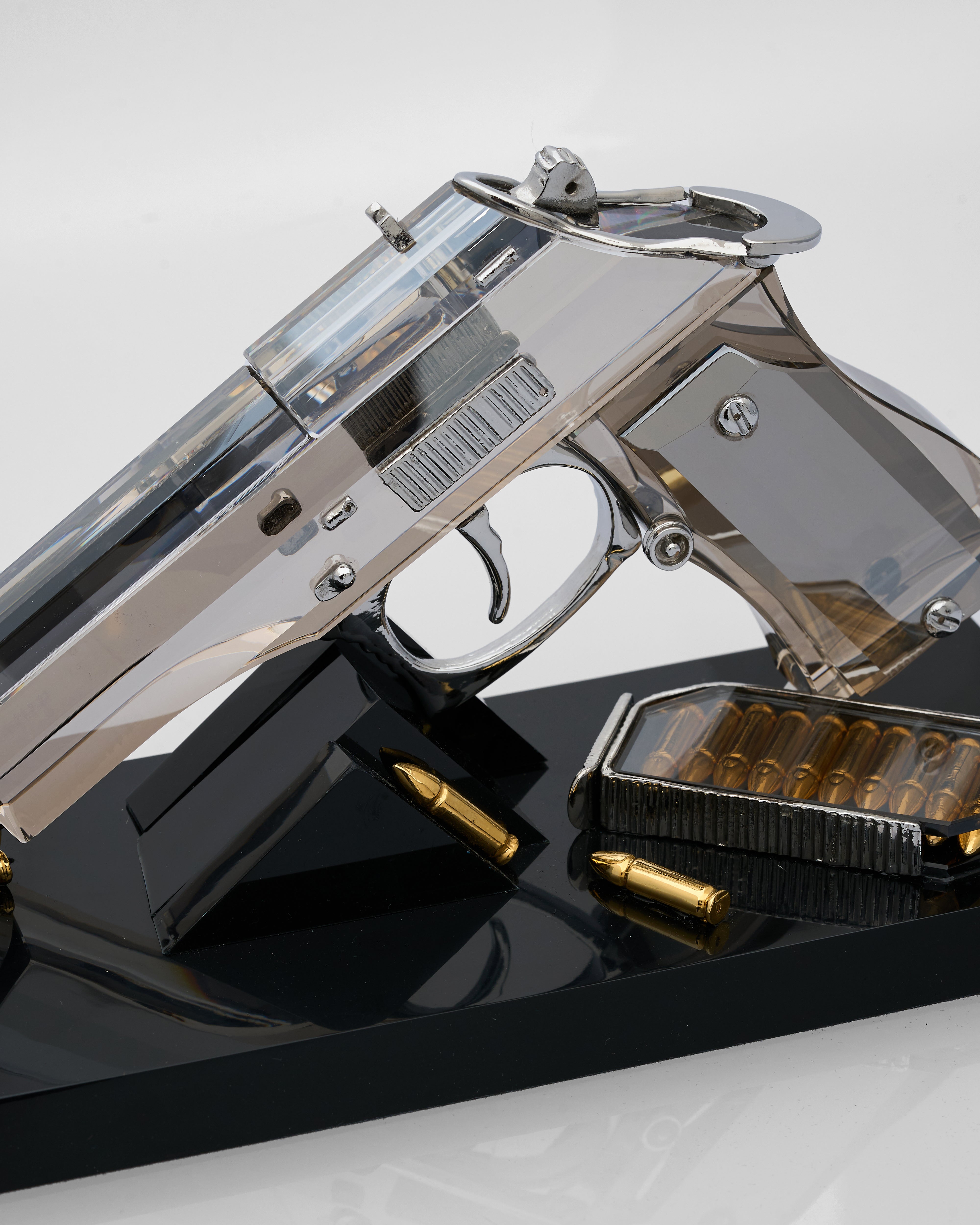 Luxury Clear Crystal Marksman Art Decor