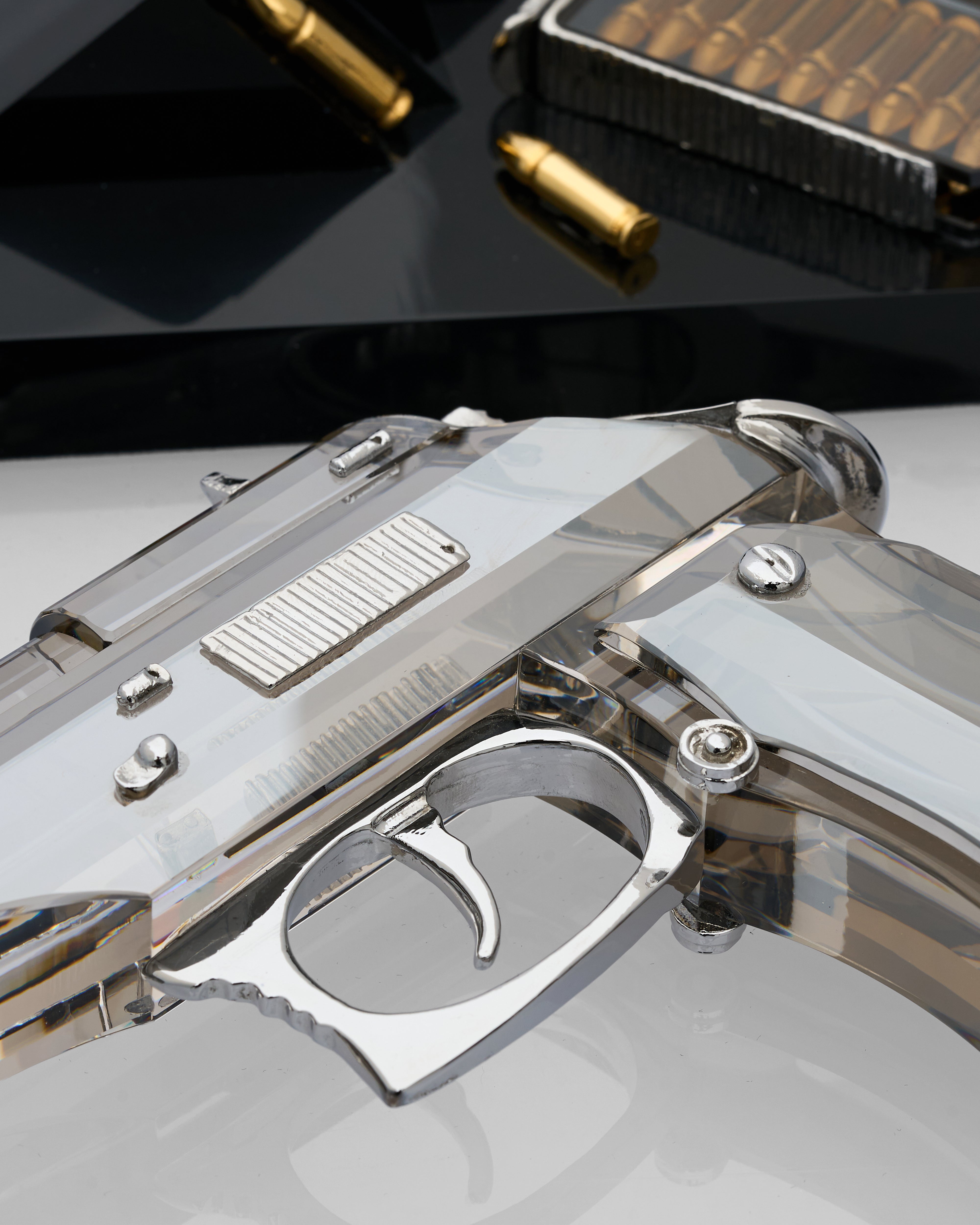 Luxury Clear Crystal Marksman Art Decor