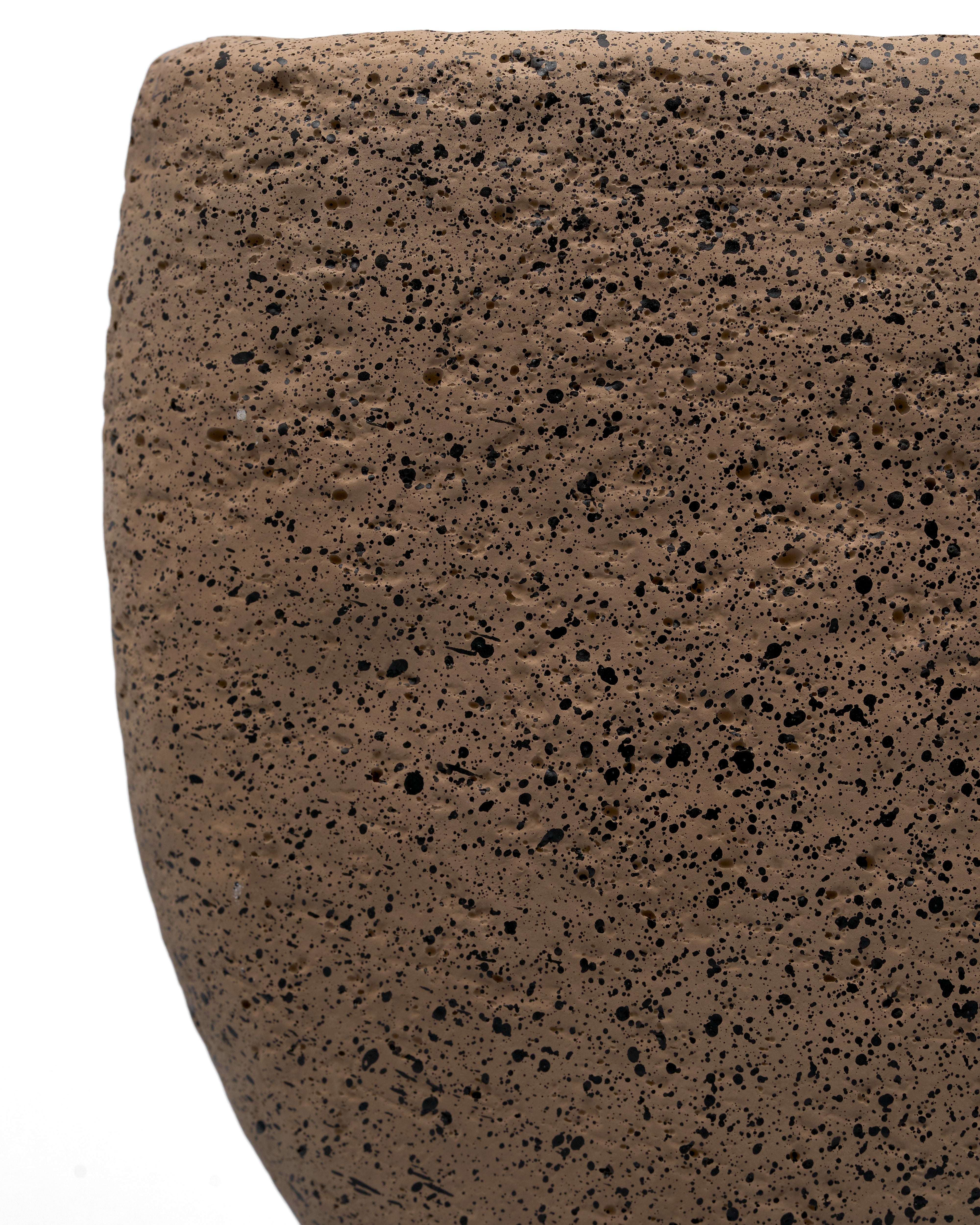 Dune Pedestal Cement Vase - French Bistre