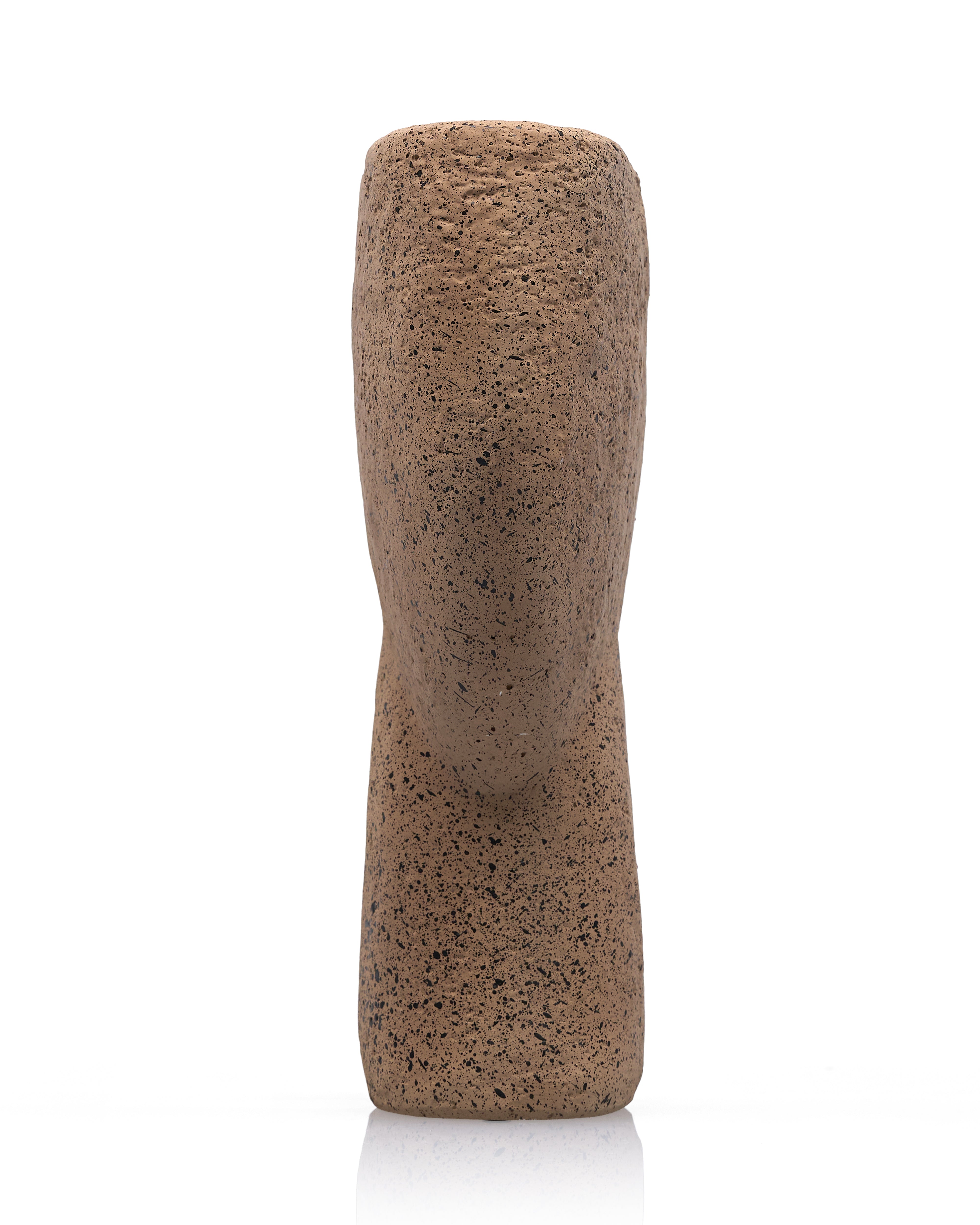 Dune Pedestal Cement Vase - French Bistre