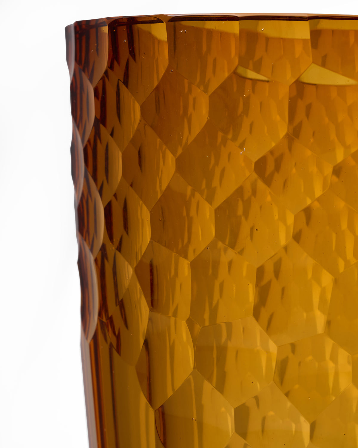 Egermann Amber Crystal Glass Vase