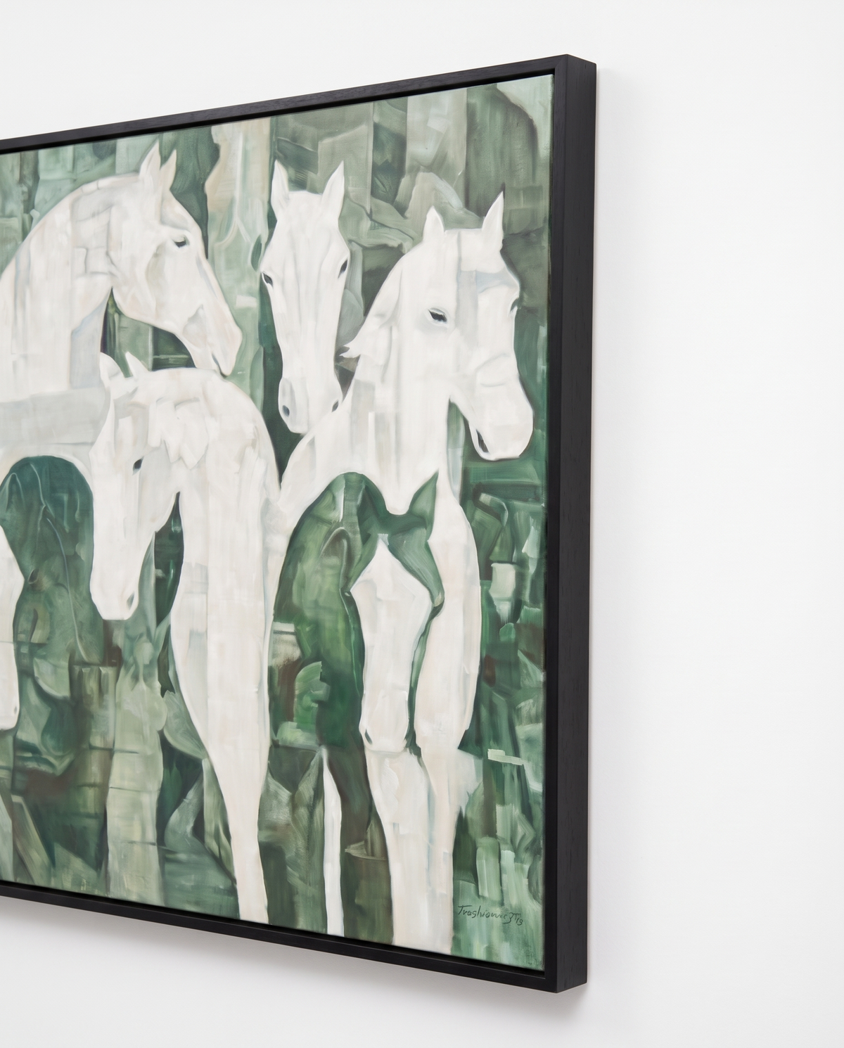 Emerald Equine Harmony - Modern Luxury Wallart