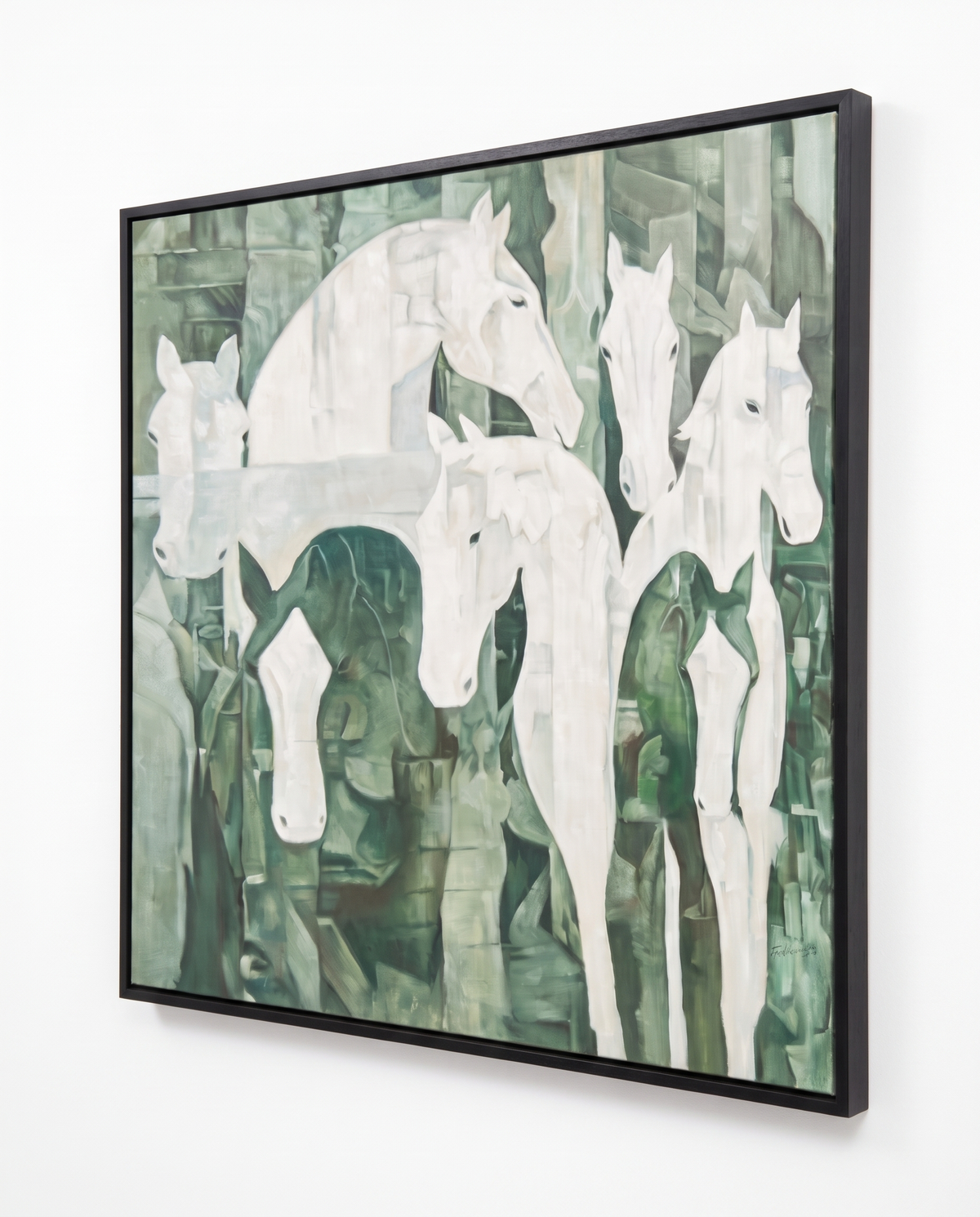 Emerald Equine Harmony - Modern Luxury Wallart