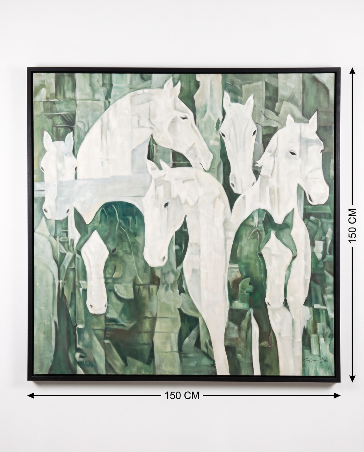 Emerald Equine Harmony - Modern Luxury Wallart