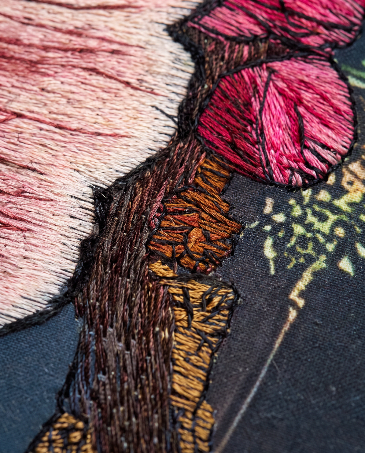 Flora & Feline - Luxury Embroidered Wallart