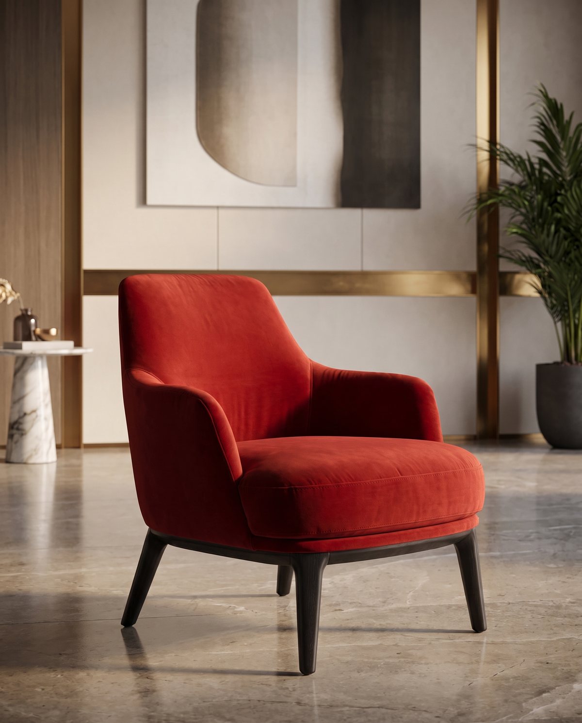 Huxley Premium Armchair - Red