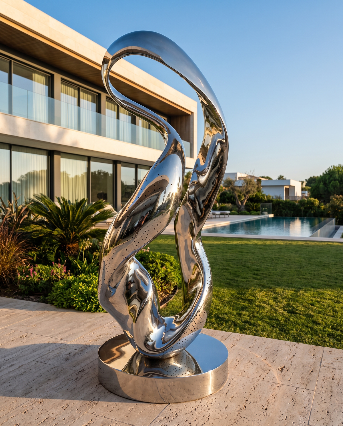 Infinity Ribbon Stainless Steel Large Sculpture