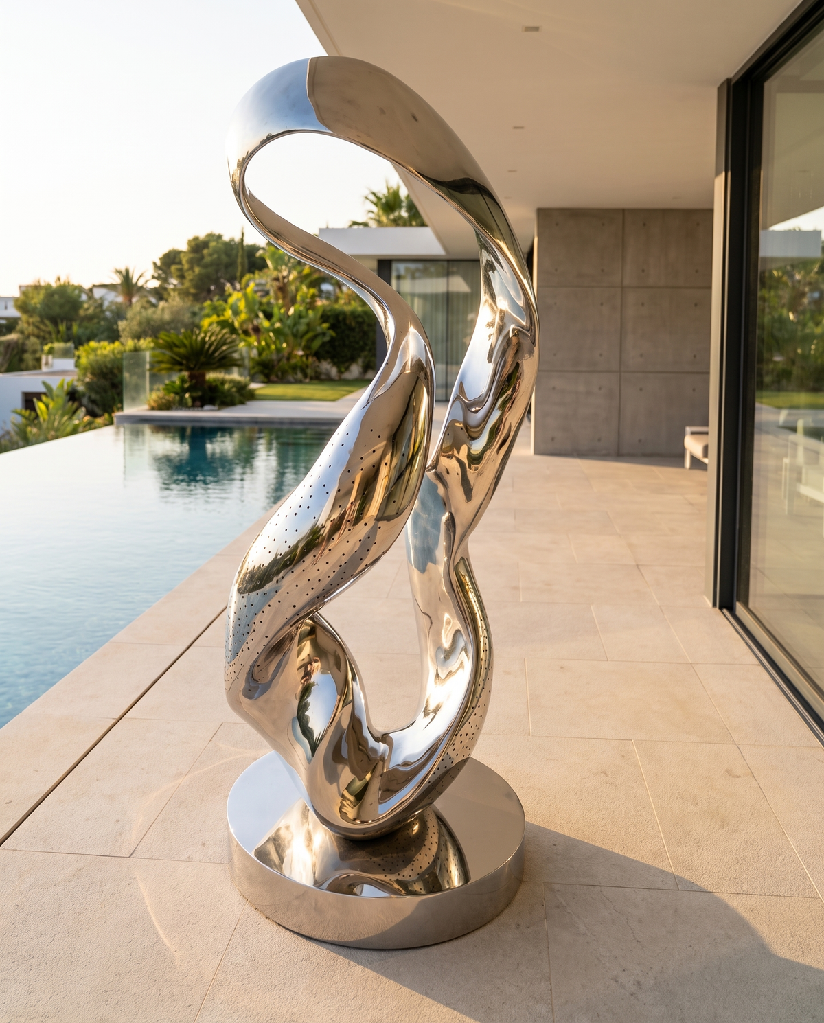 Infinity Ribbon Stainless Steel Large Sculpture