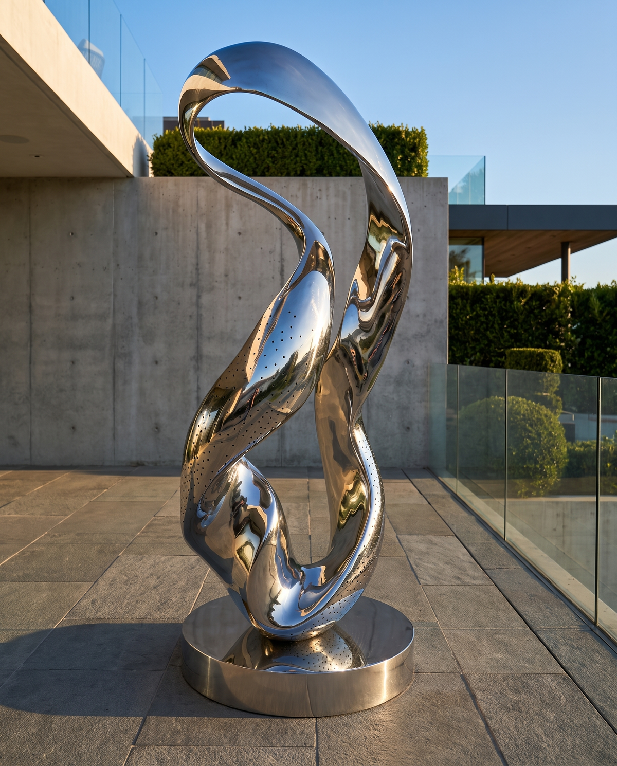 Infinity Ribbon Stainless Steel Large Sculpture