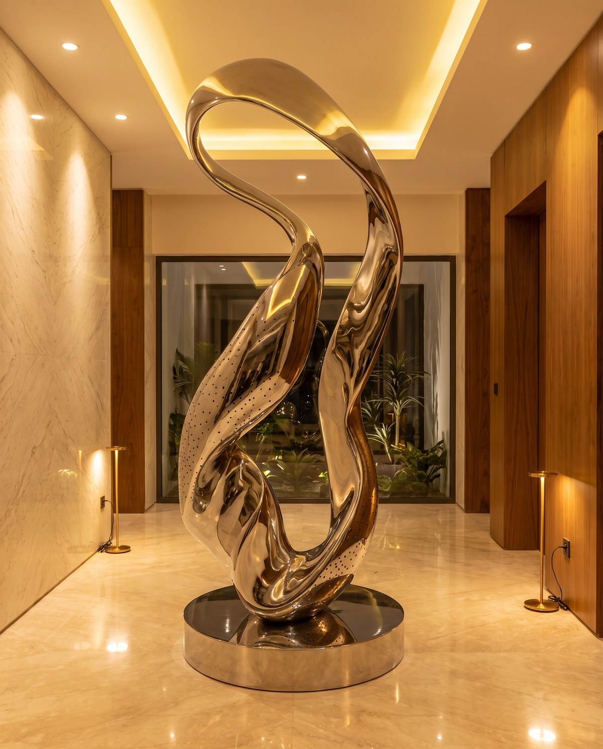 Infinity Ribbon Stainless Steel Large Sculpture