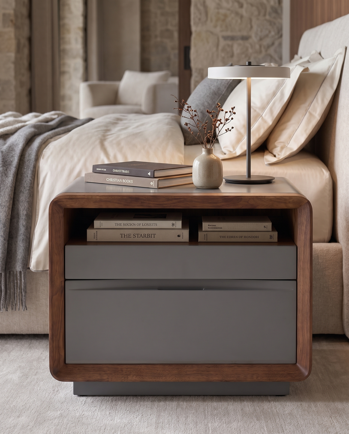 Jerome Buro Nightstand Bedside Table(Set of 2)