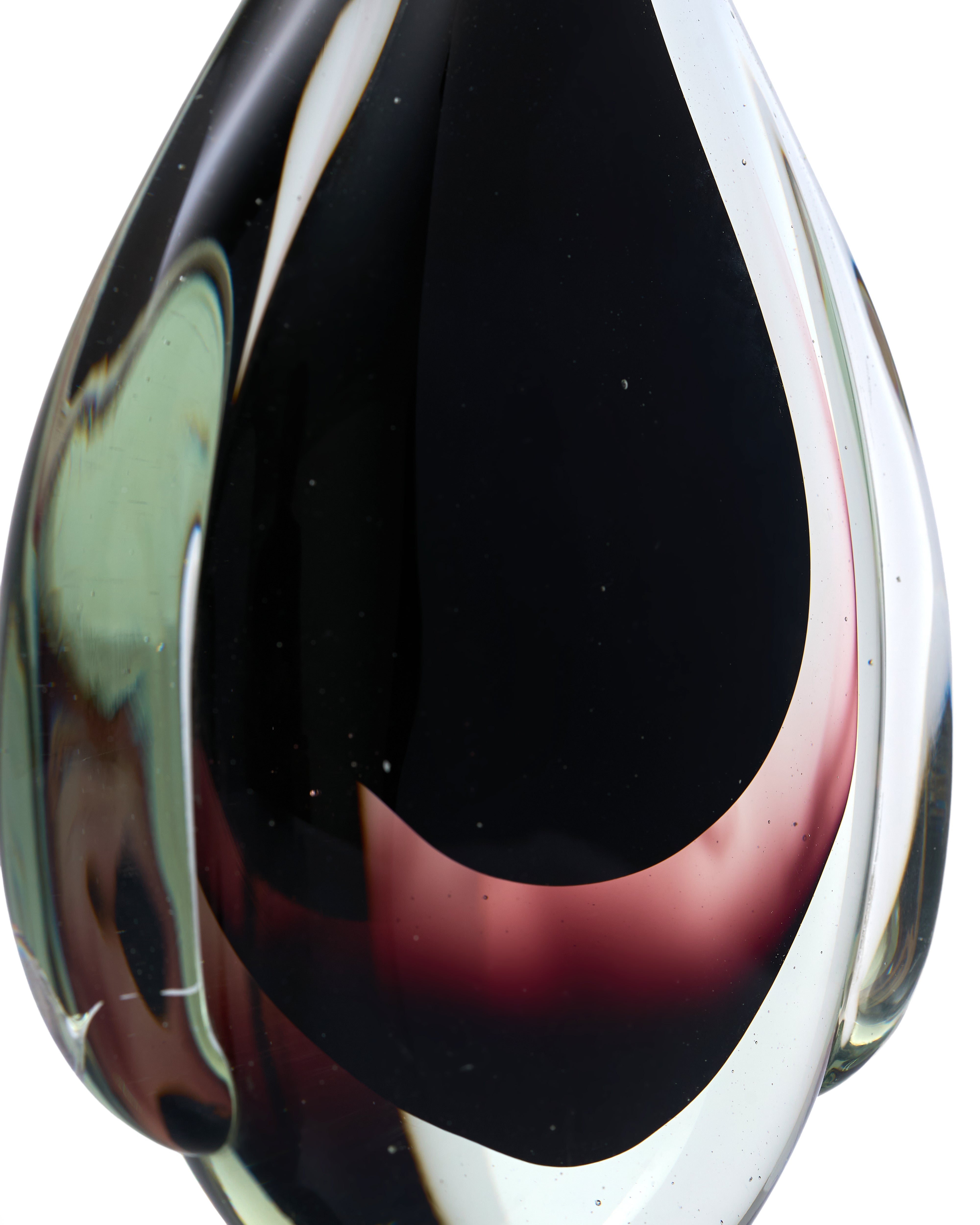 Luminous Drop Black Crystal Decor