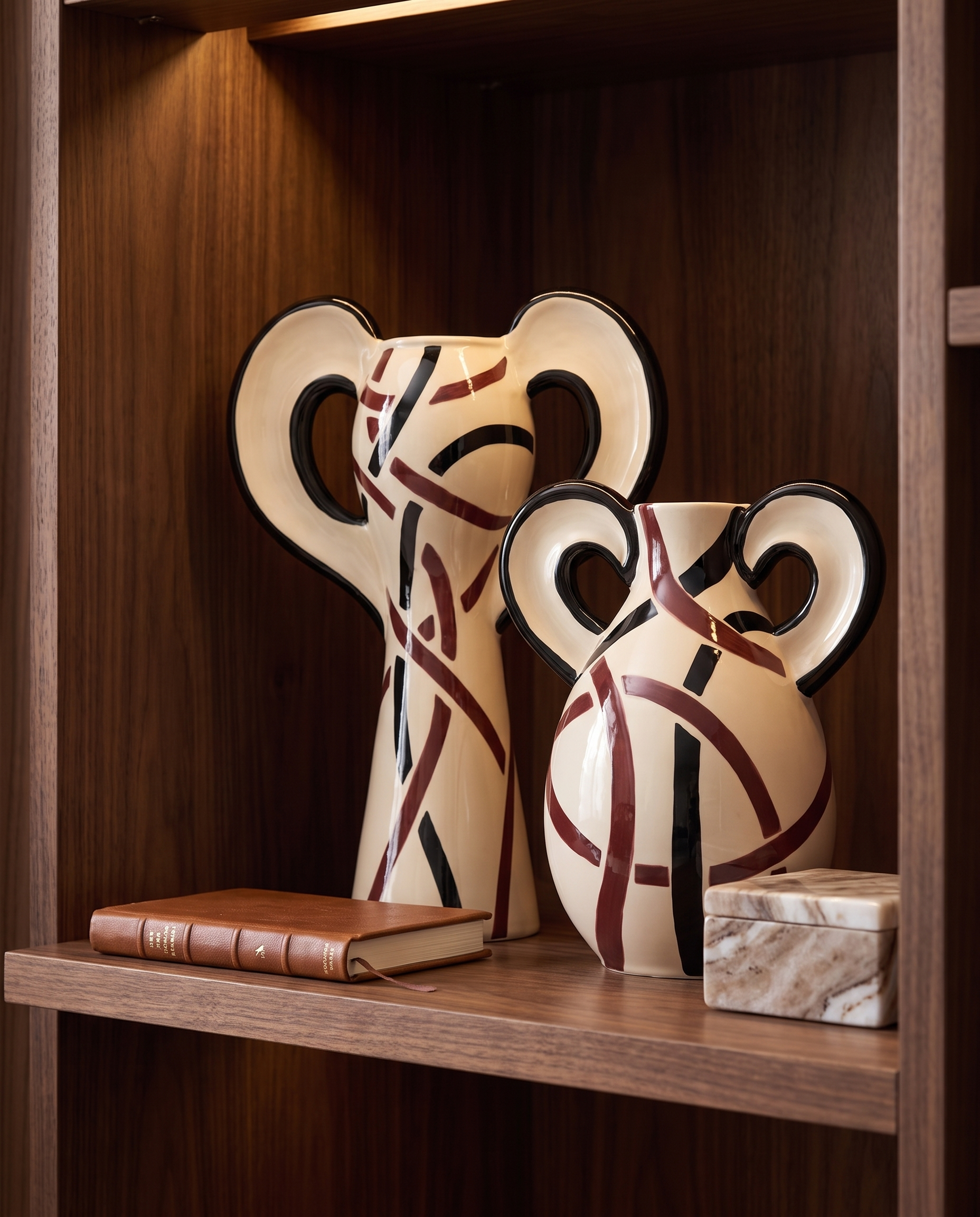 Luxe & Luminary Art Deco Style Vases