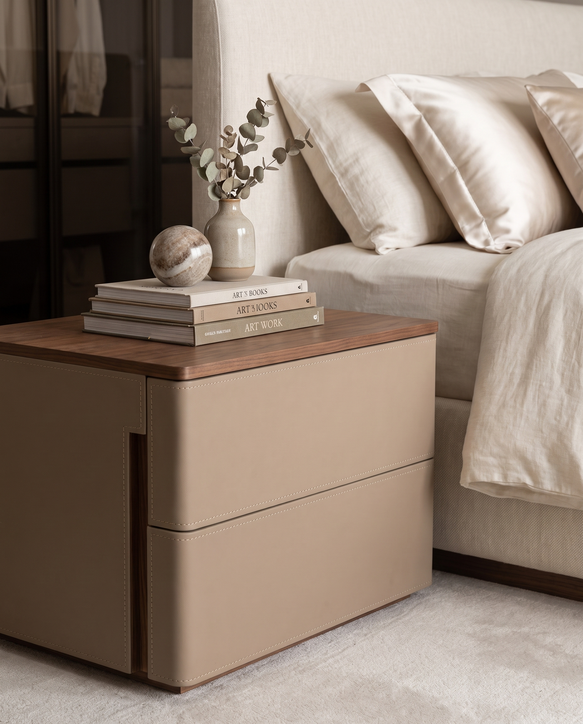 Marche Chest Nightstand Bedside Table(Set of 2)