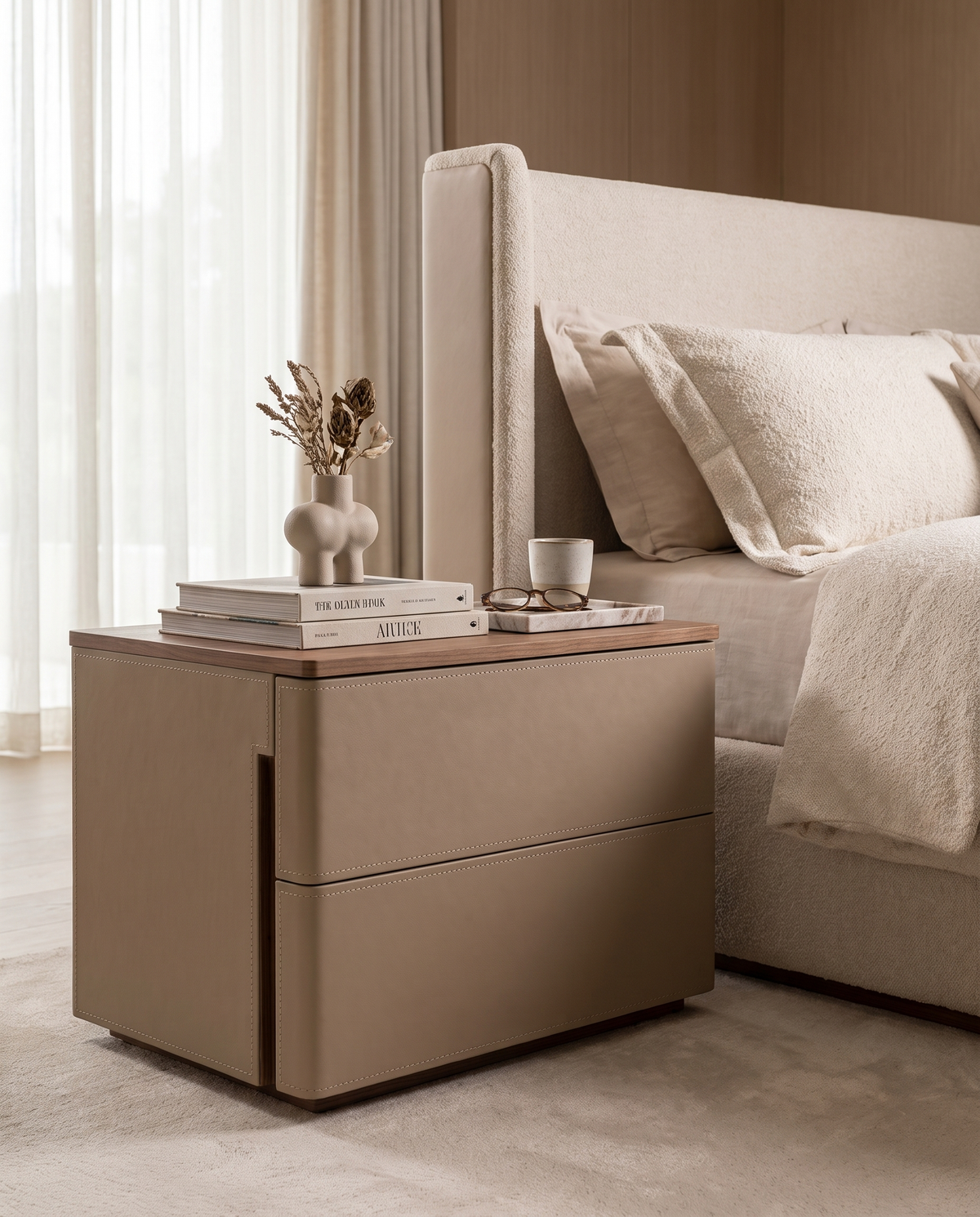 Marche Chest Nightstand Bedside Table(Set of 2)