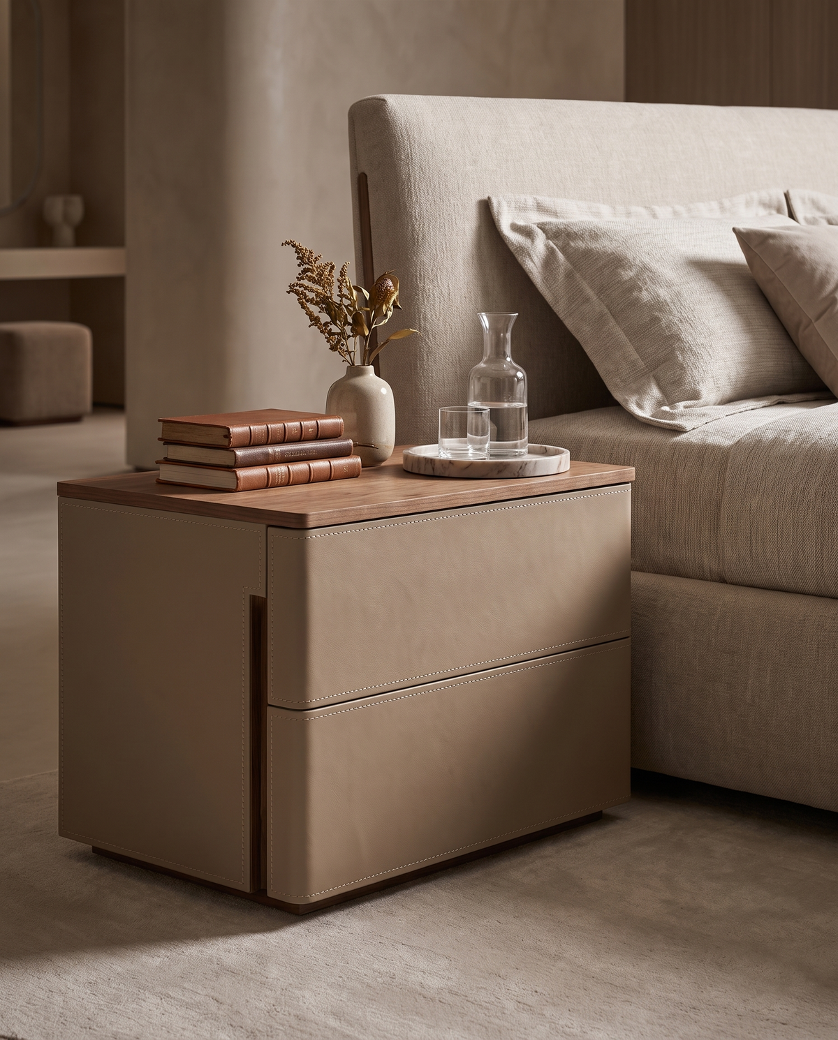 Marche Chest Nightstand Bedside Table(Set of 2)