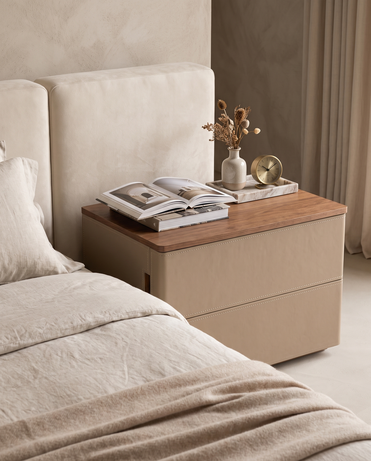 Marche Chest Nightstand Bedside Table(Set of 2)