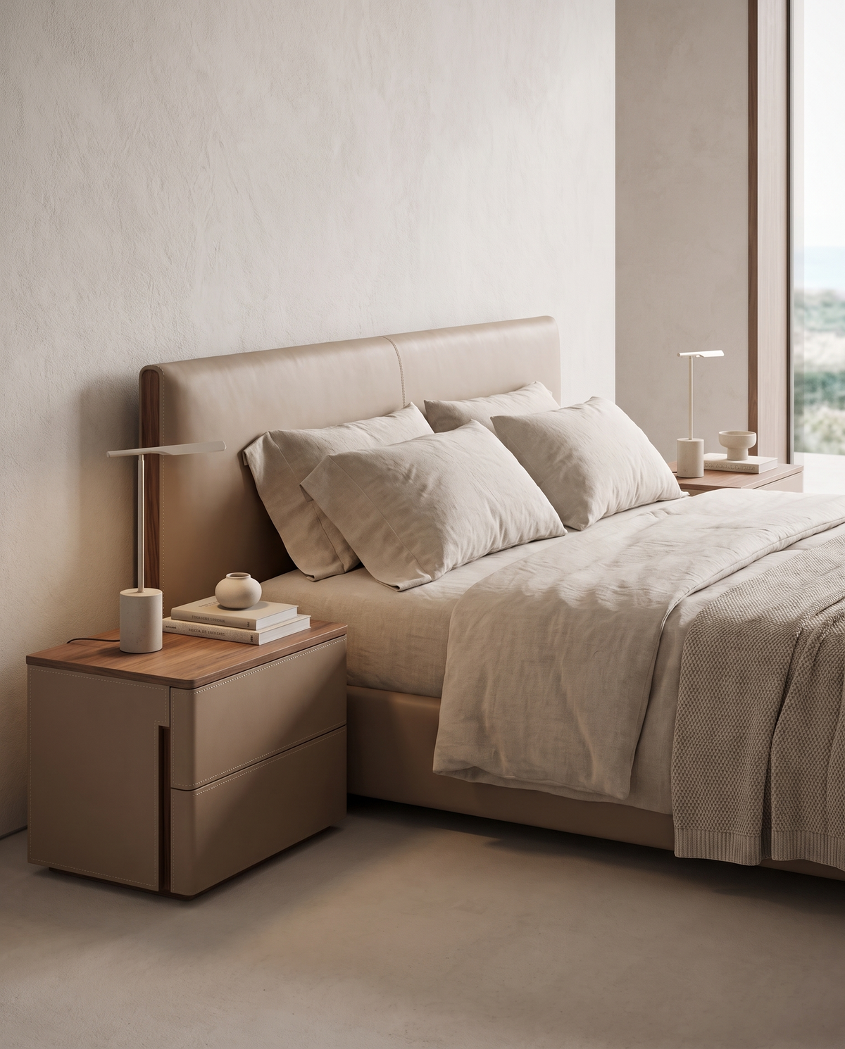 Marche Chest Nightstand Bedside Table(Set of 2)