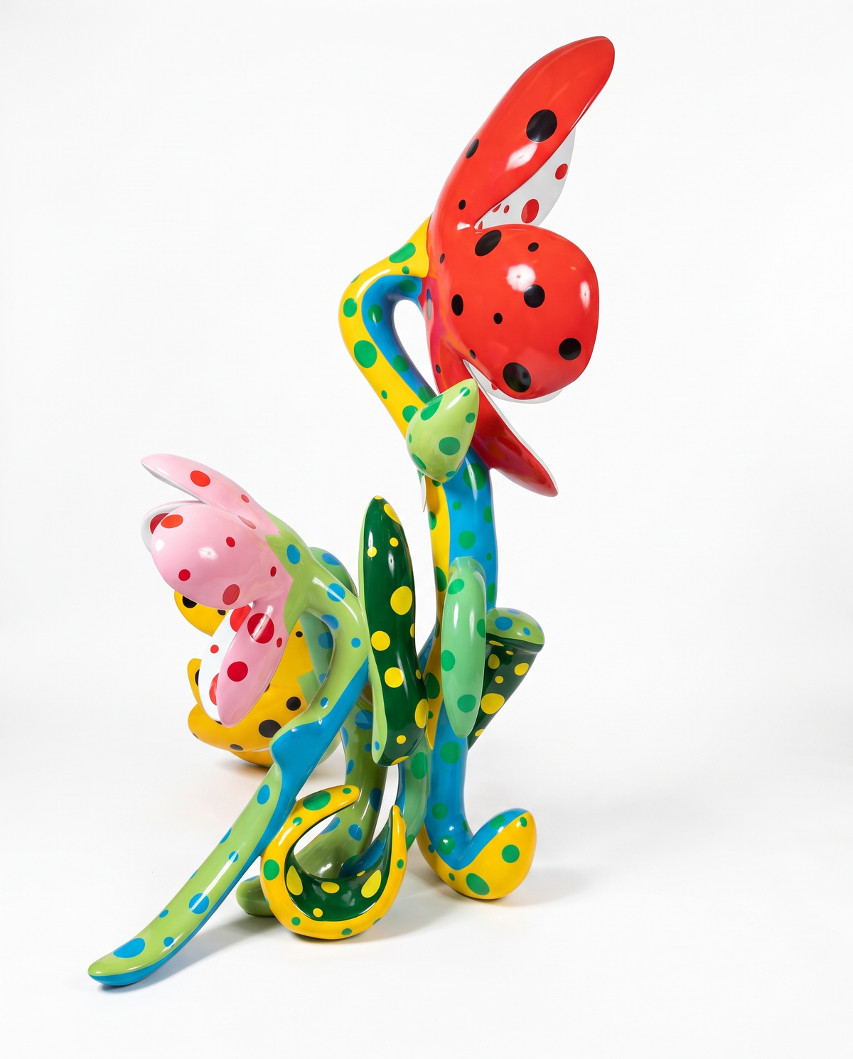 Polka Dot Flower Sculpture