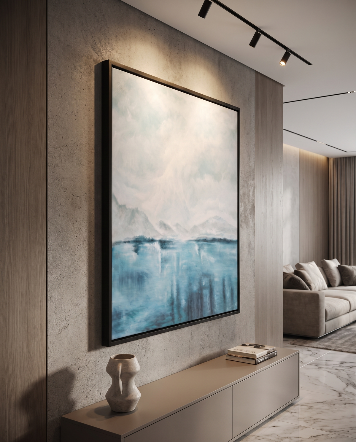 Misty Meridian - Modern Abstract Wallart