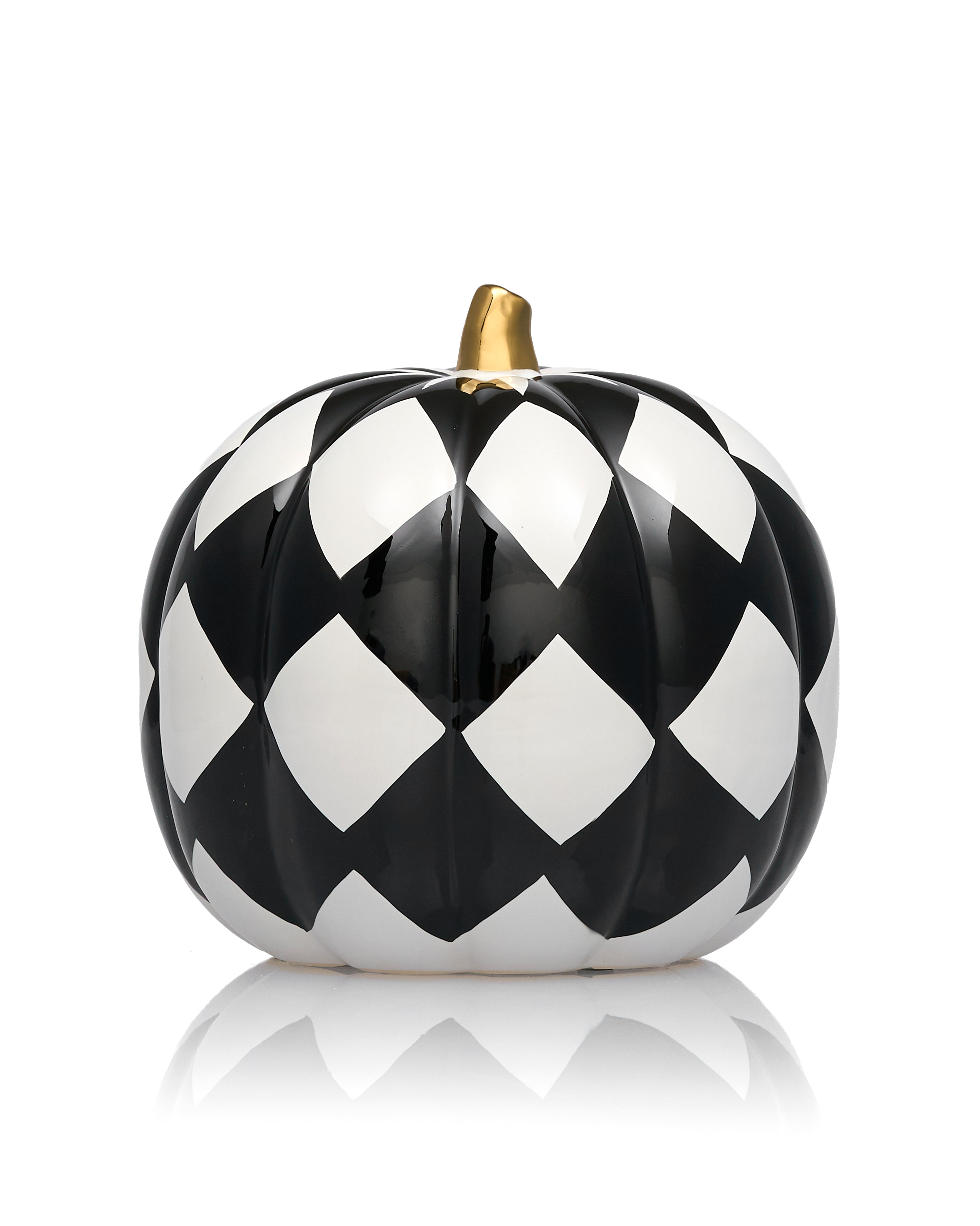 Monochrome Courtly Ceramic Pumpkins Decor