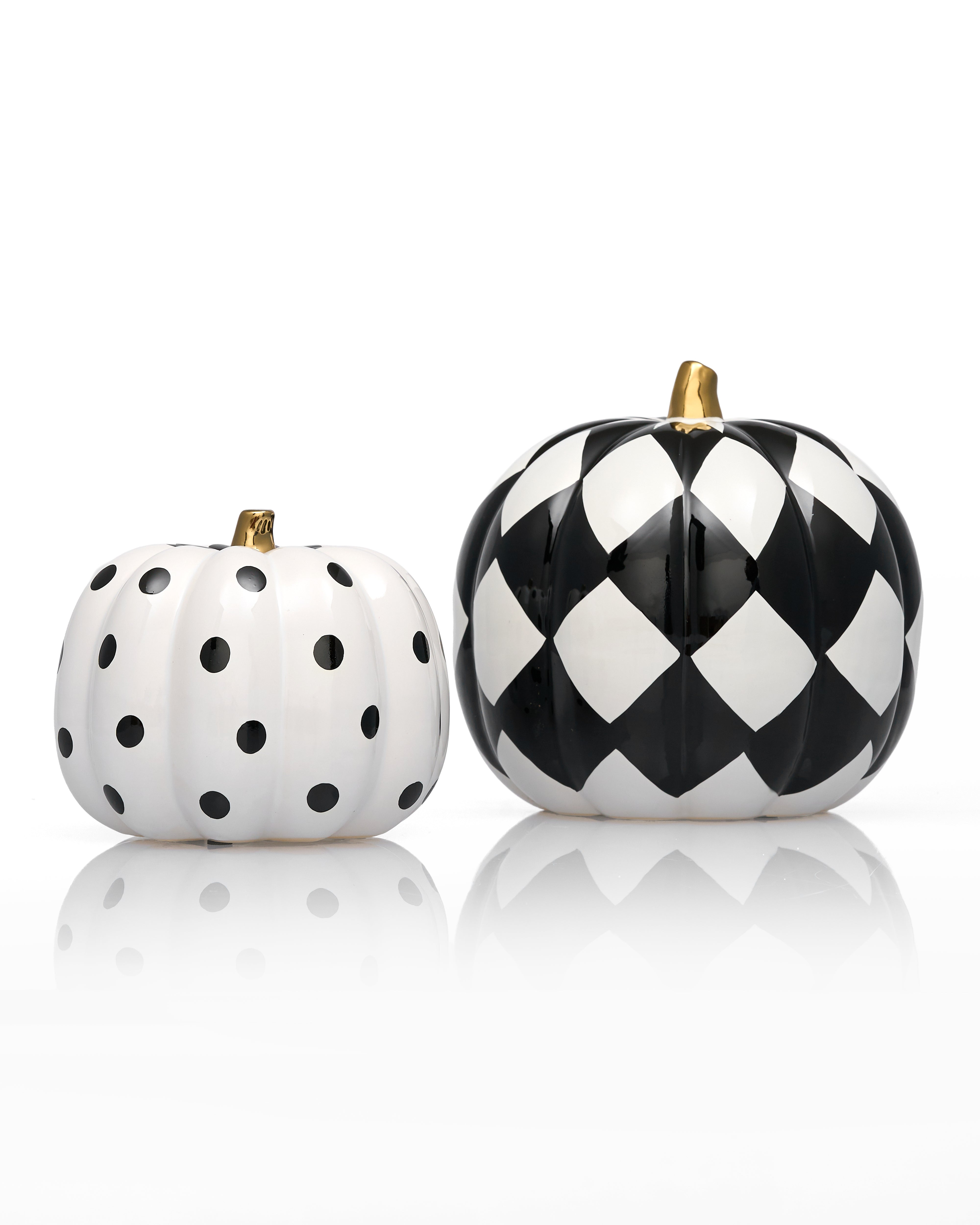 Monochrome Courtly Ceramic Pumpkins Decor