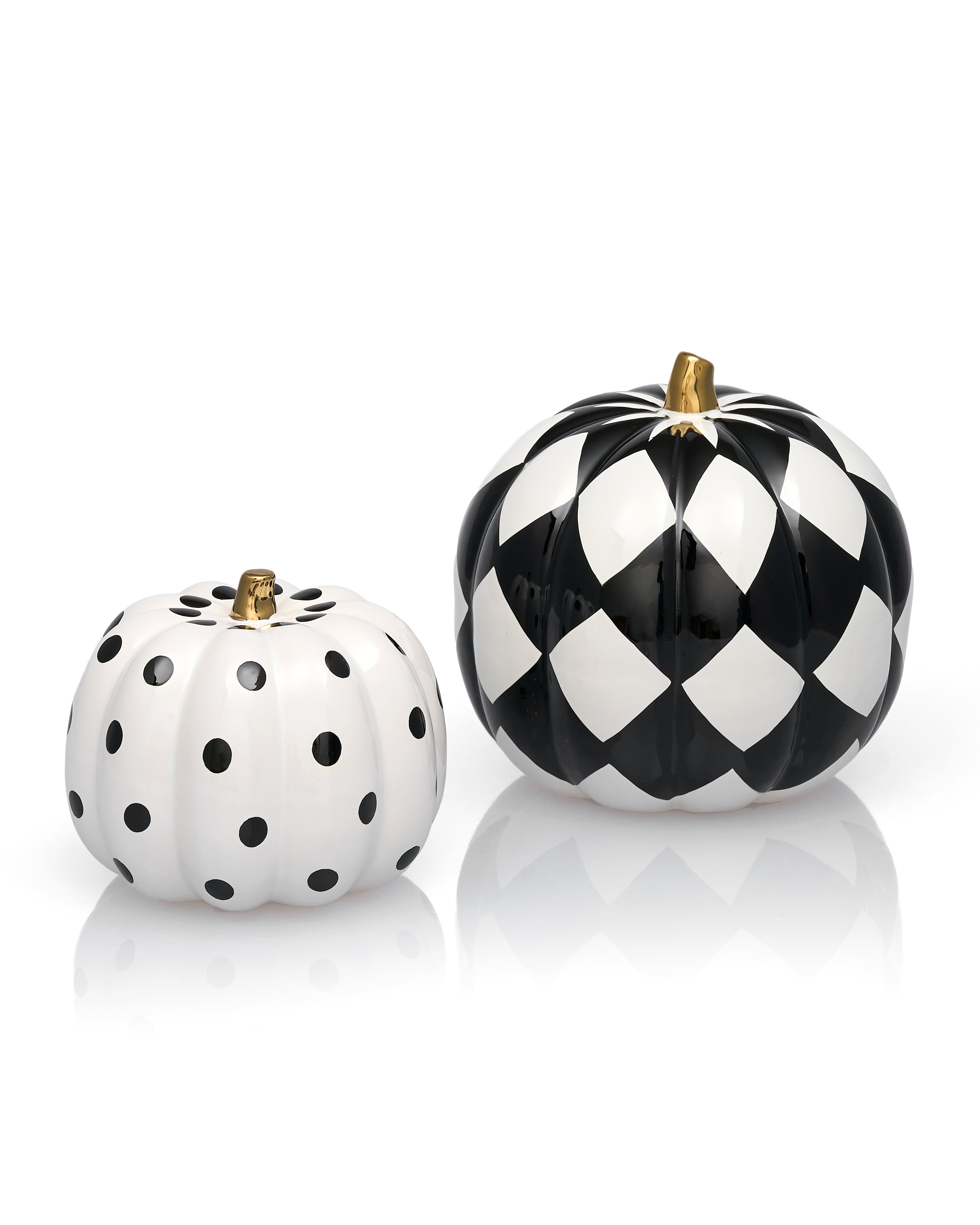 Monochrome Courtly Ceramic Pumpkins Decor