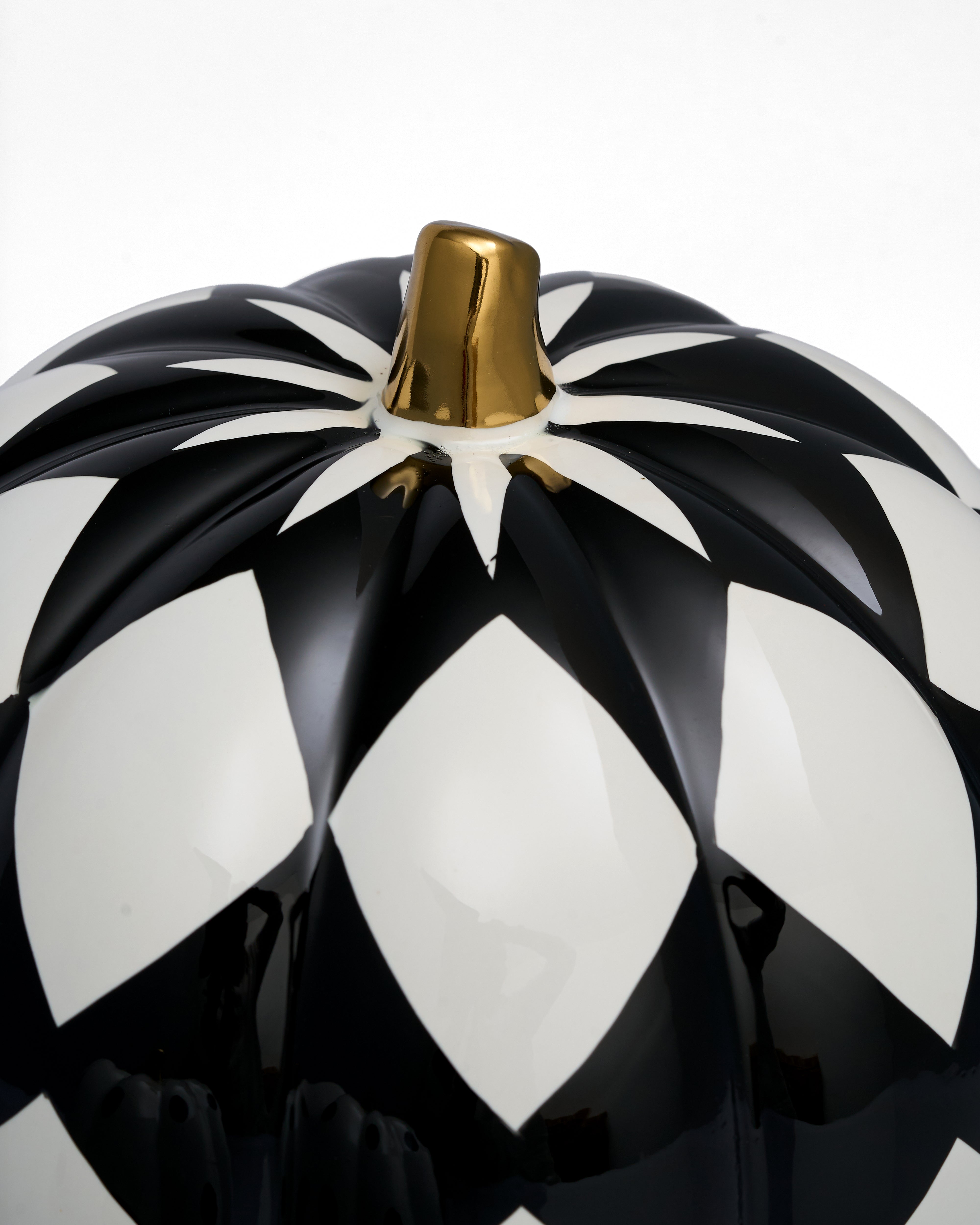 Monochrome Courtly Ceramic Pumpkins Decor