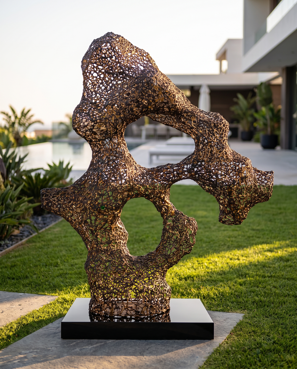 Mycelium Matrix Stainless Steel Sculpture