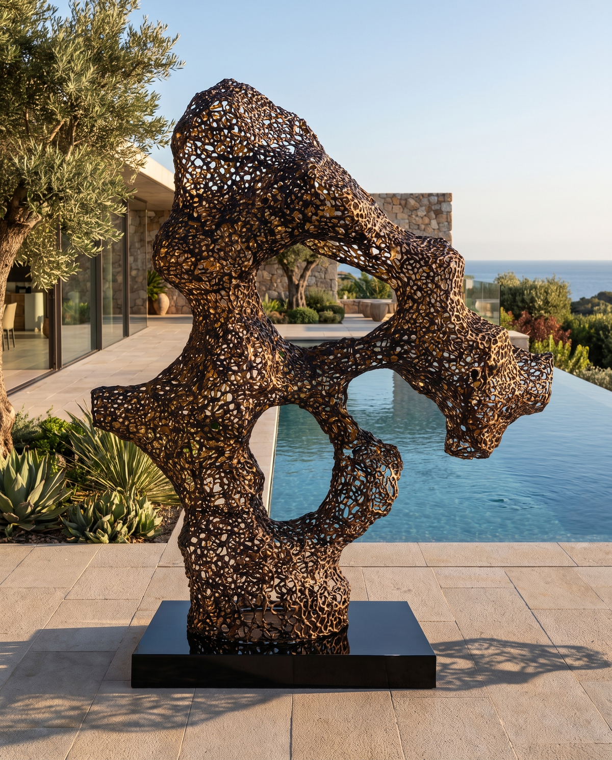 Mycelium Matrix Stainless Steel Sculpture