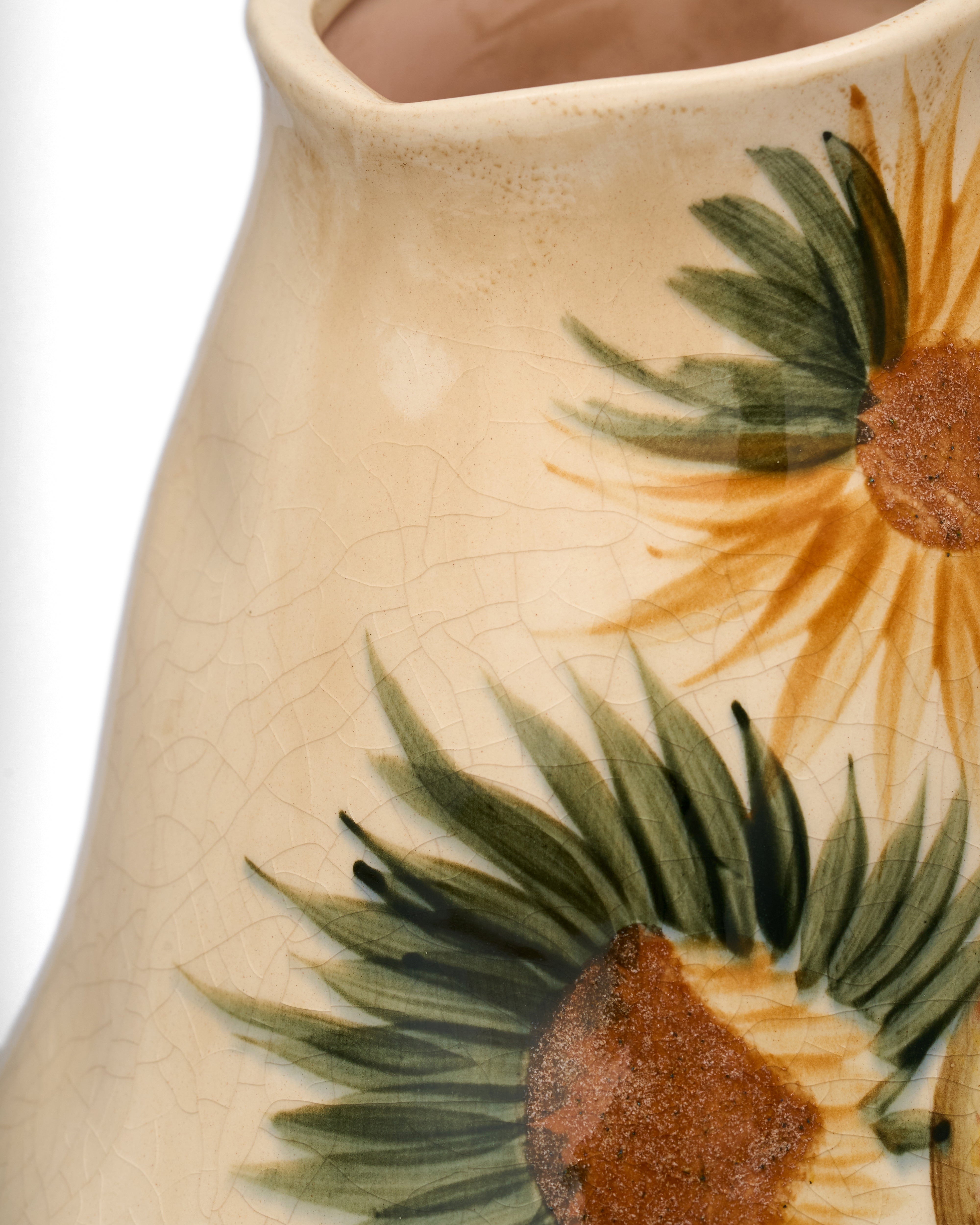 Ochre Coneflower Floral Jug Vases