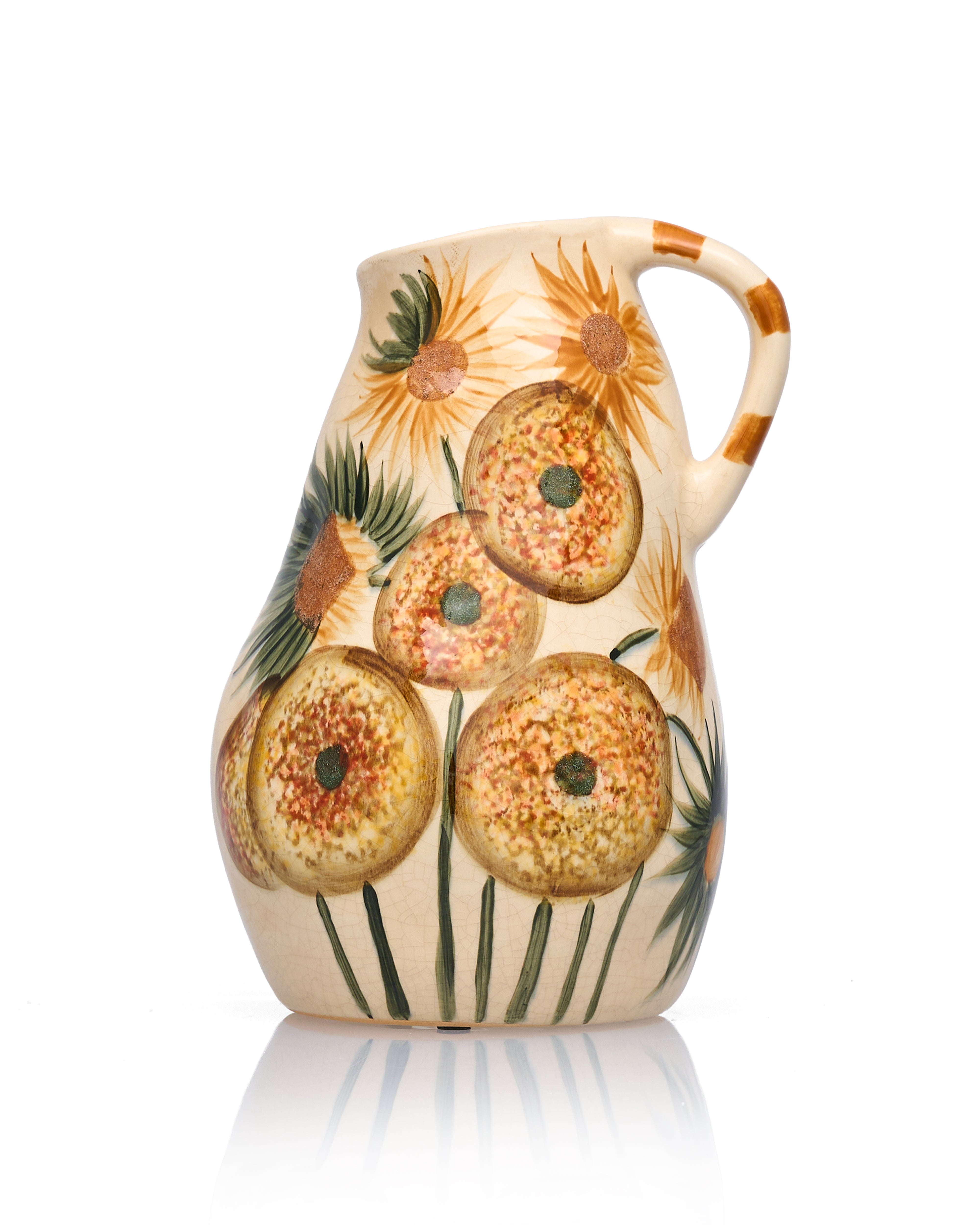 Ochre Coneflower Floral Jug Vases