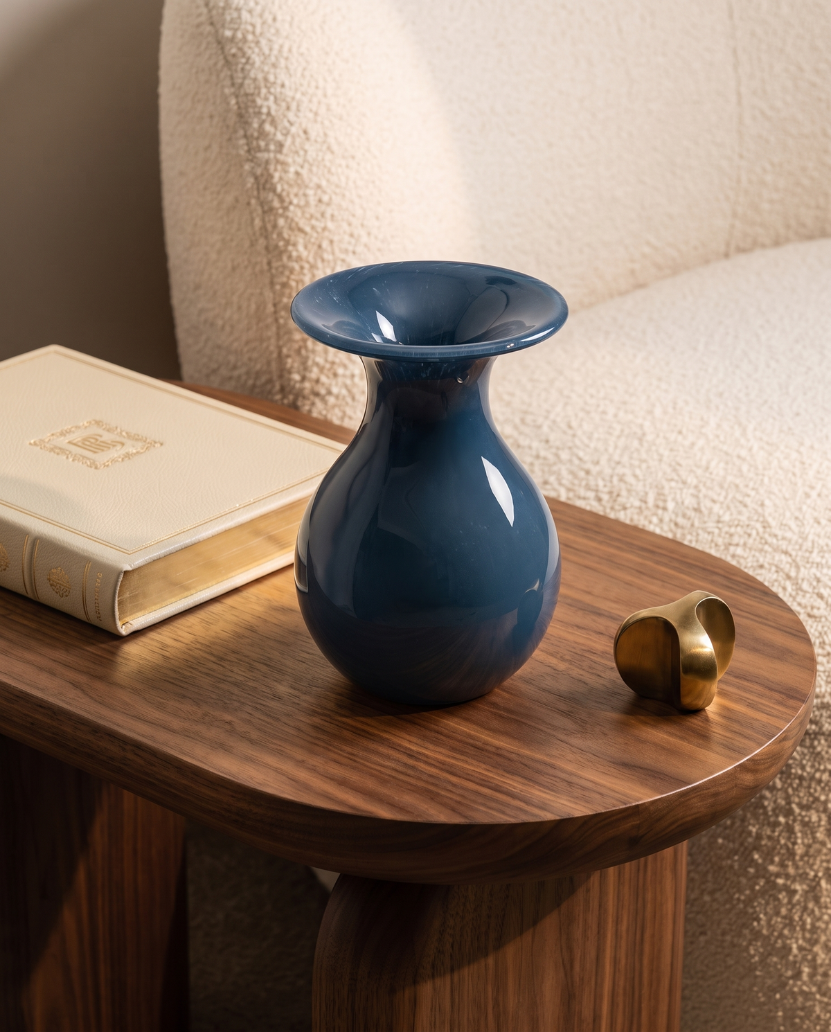 Opaline Deep Blue Vase