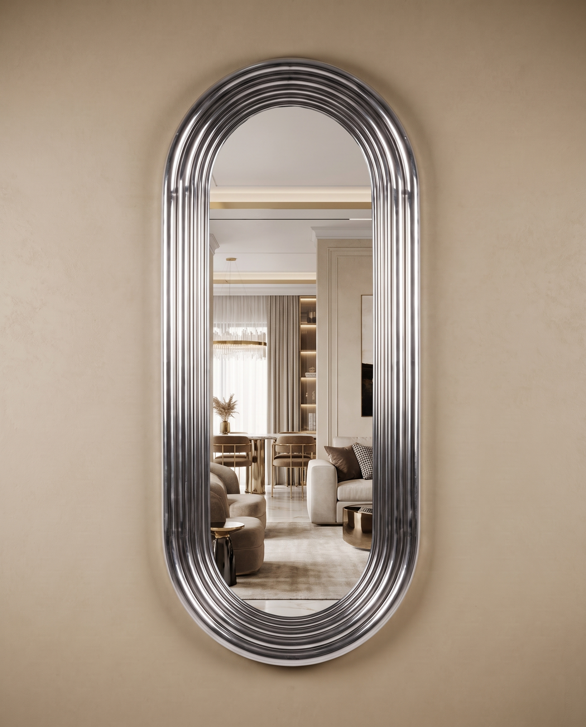 Orbit Chrome Long Mirror
