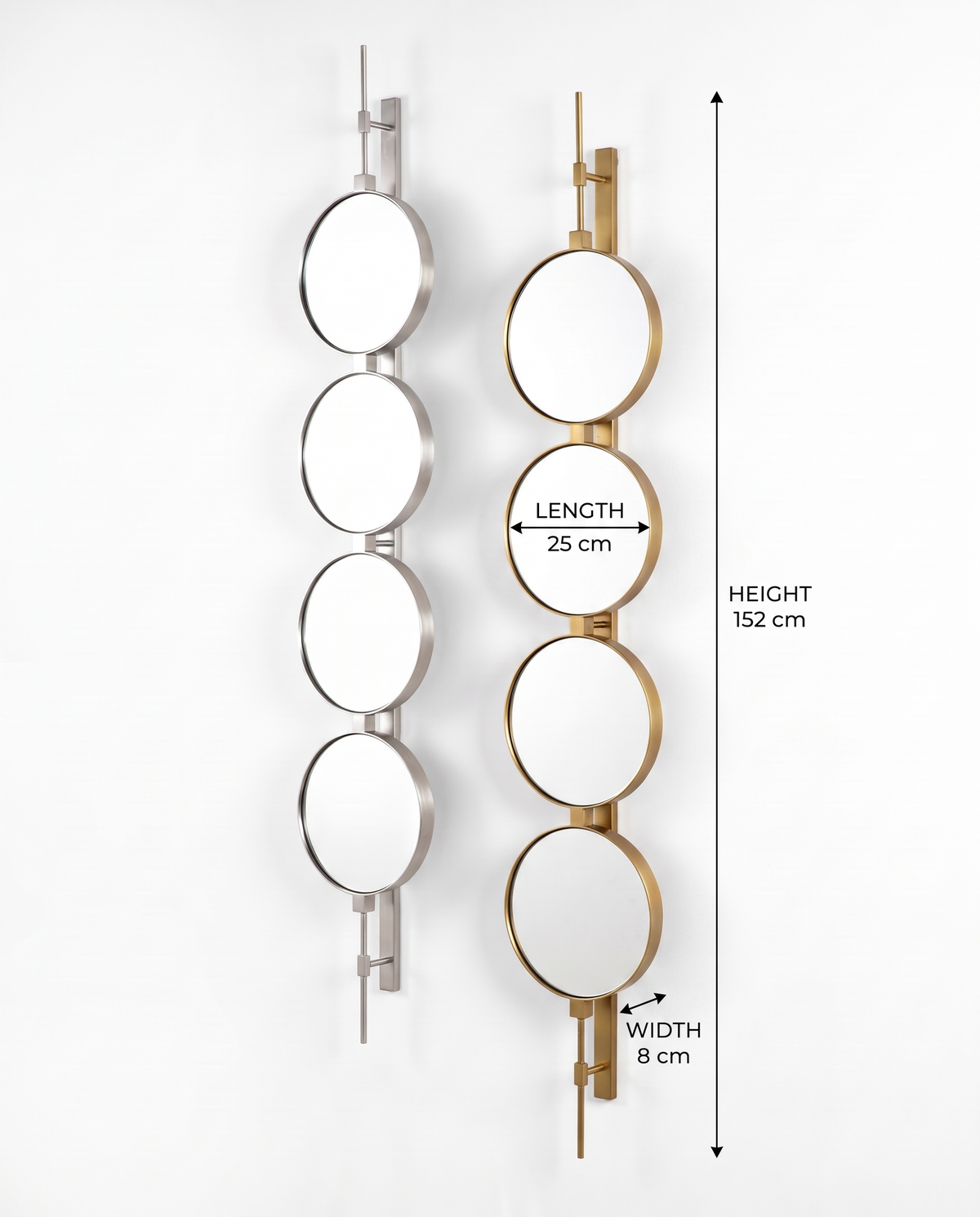Orbital Drop - Button Wall Mirror Duo