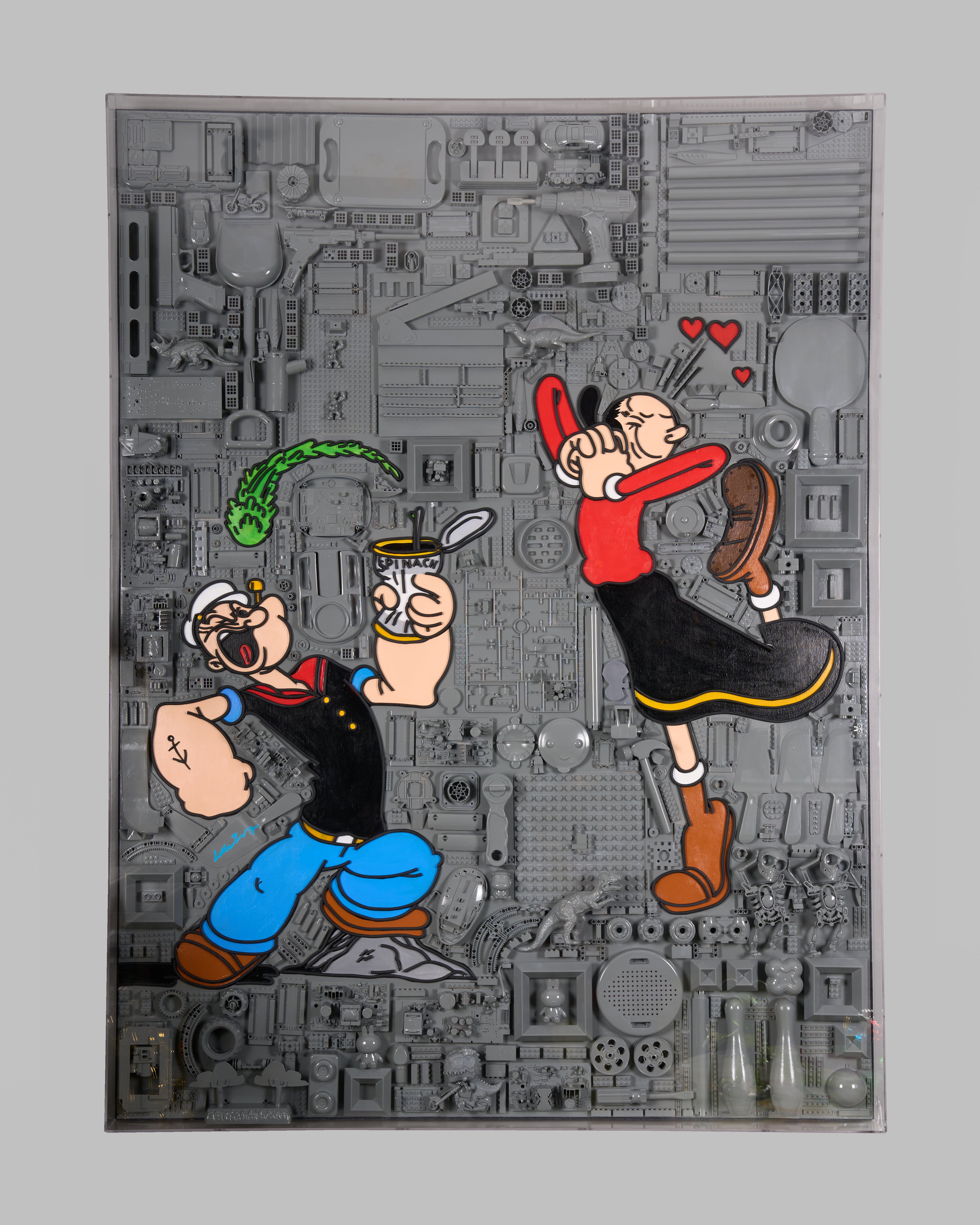 Sailor character inspired cosmic scrap wall art luxury home decor accent featuring artistic collage design and contemporary craftsmanship