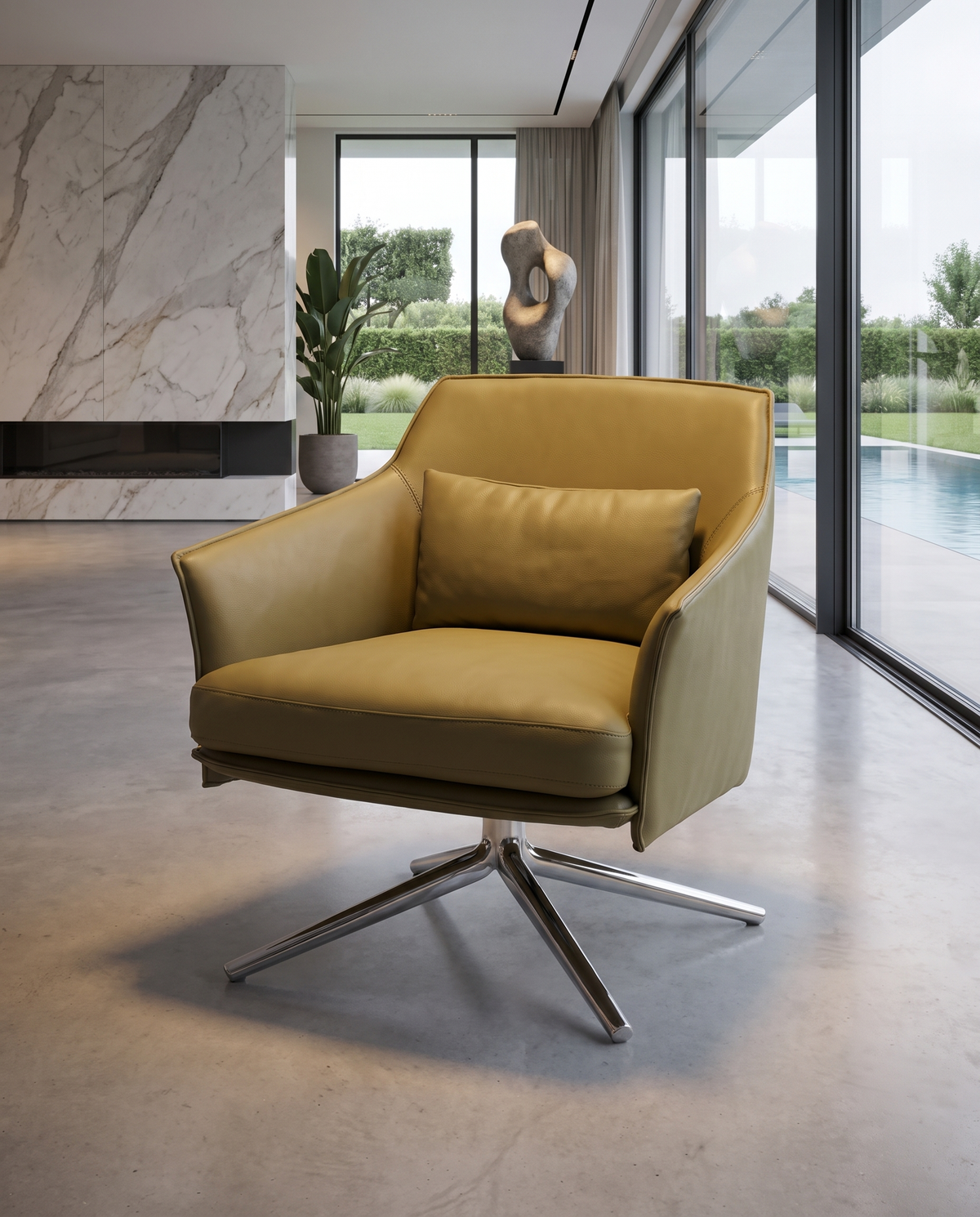 Sartor Olive Green Armchair